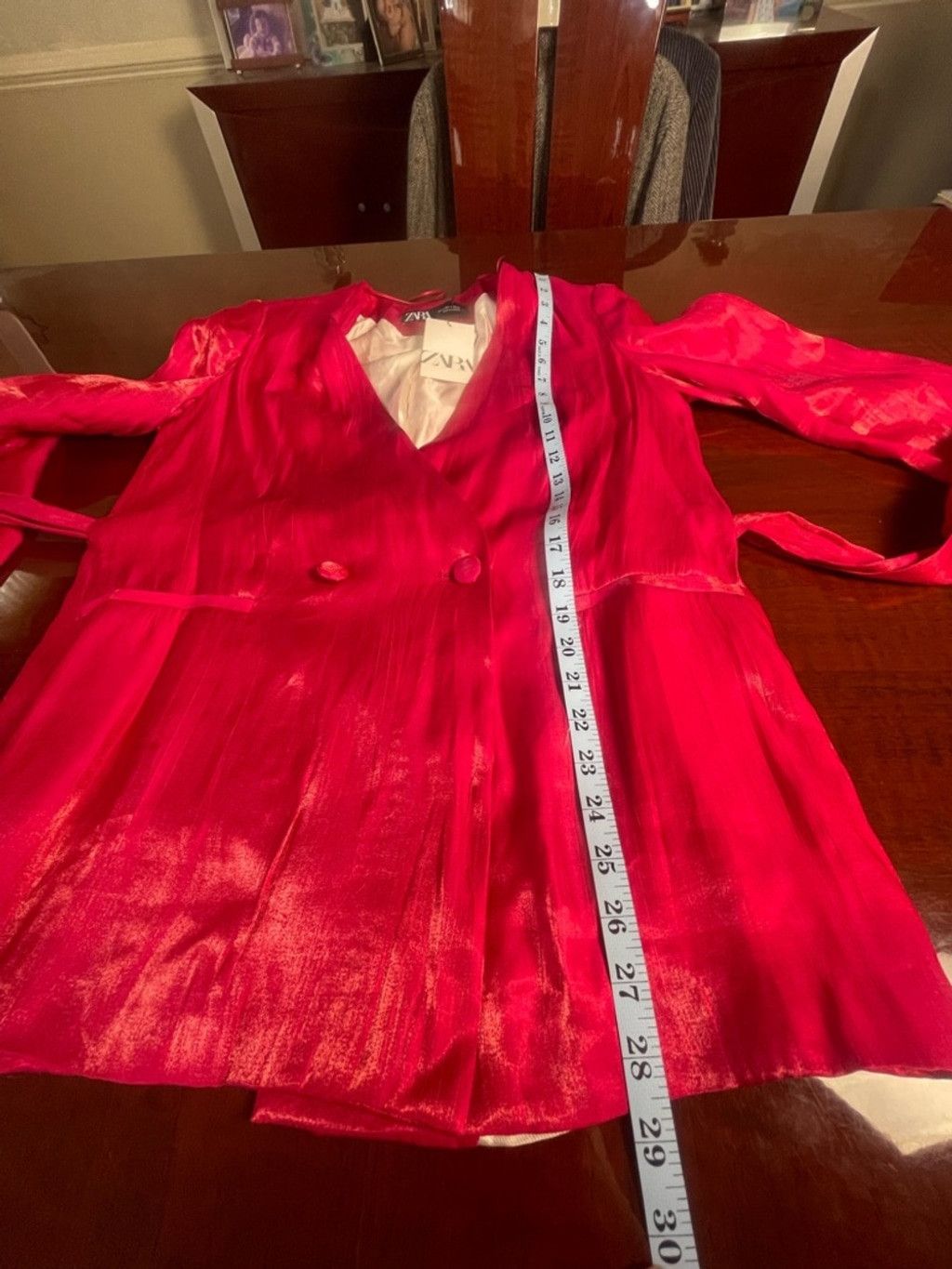 Zara ZARA Blazer Wrinkle Effect Belted fuchsia M Dopamine Glam Size M / US 6-8 / IT 42-44 - 8 Thumbnail