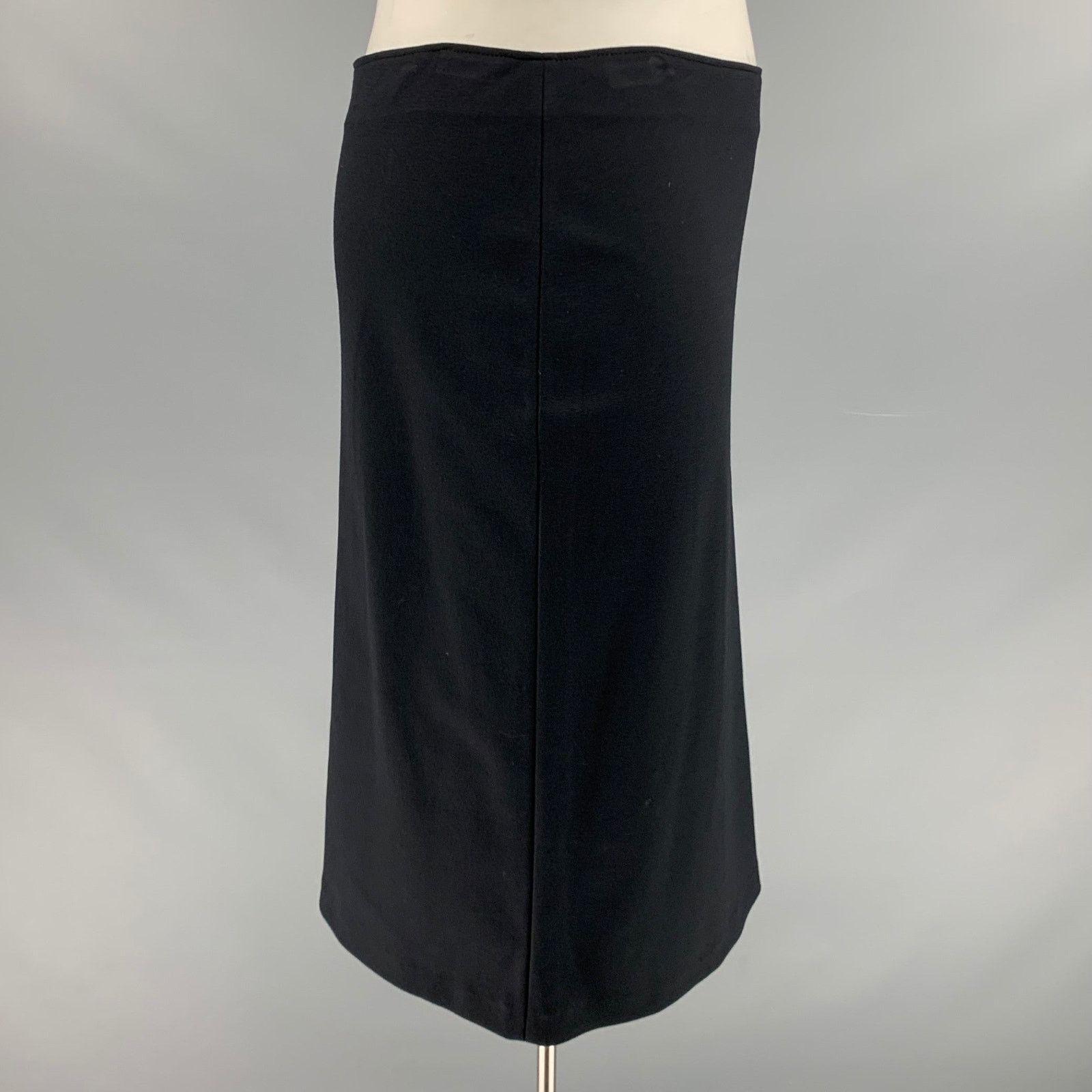 Armani Collezioni ARMANI COLLEZIONI Size 12 Black Pencil Skirt Size 34" / US 12 / IT 48 - 2 Thumbnail
