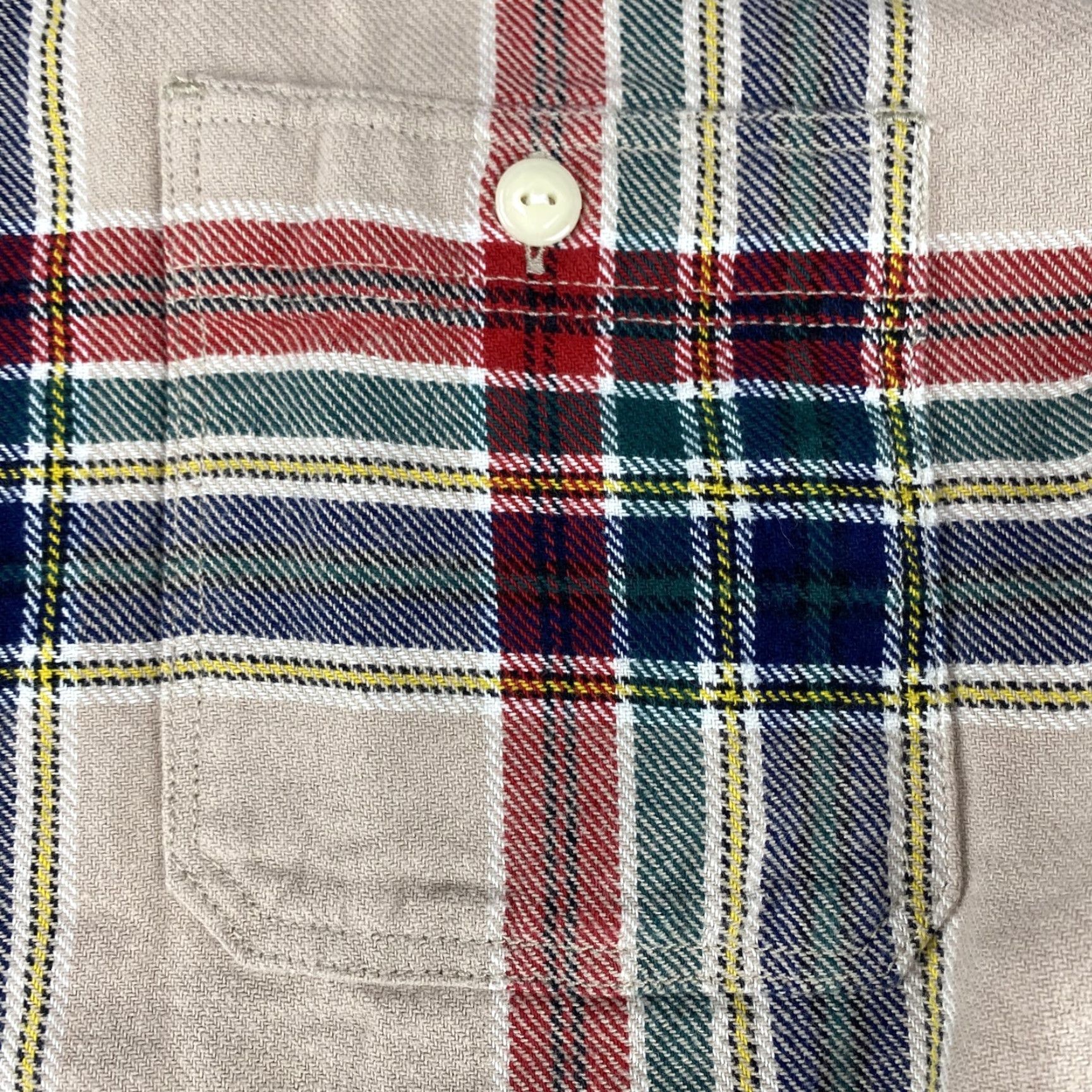 Gap Gap Shirt Mens Medium Plaid Button-Down Long Sleeve Beige Cotton Button-Up Casual M Size US M / EU 48-50 / 2 - 3 Thumbnail