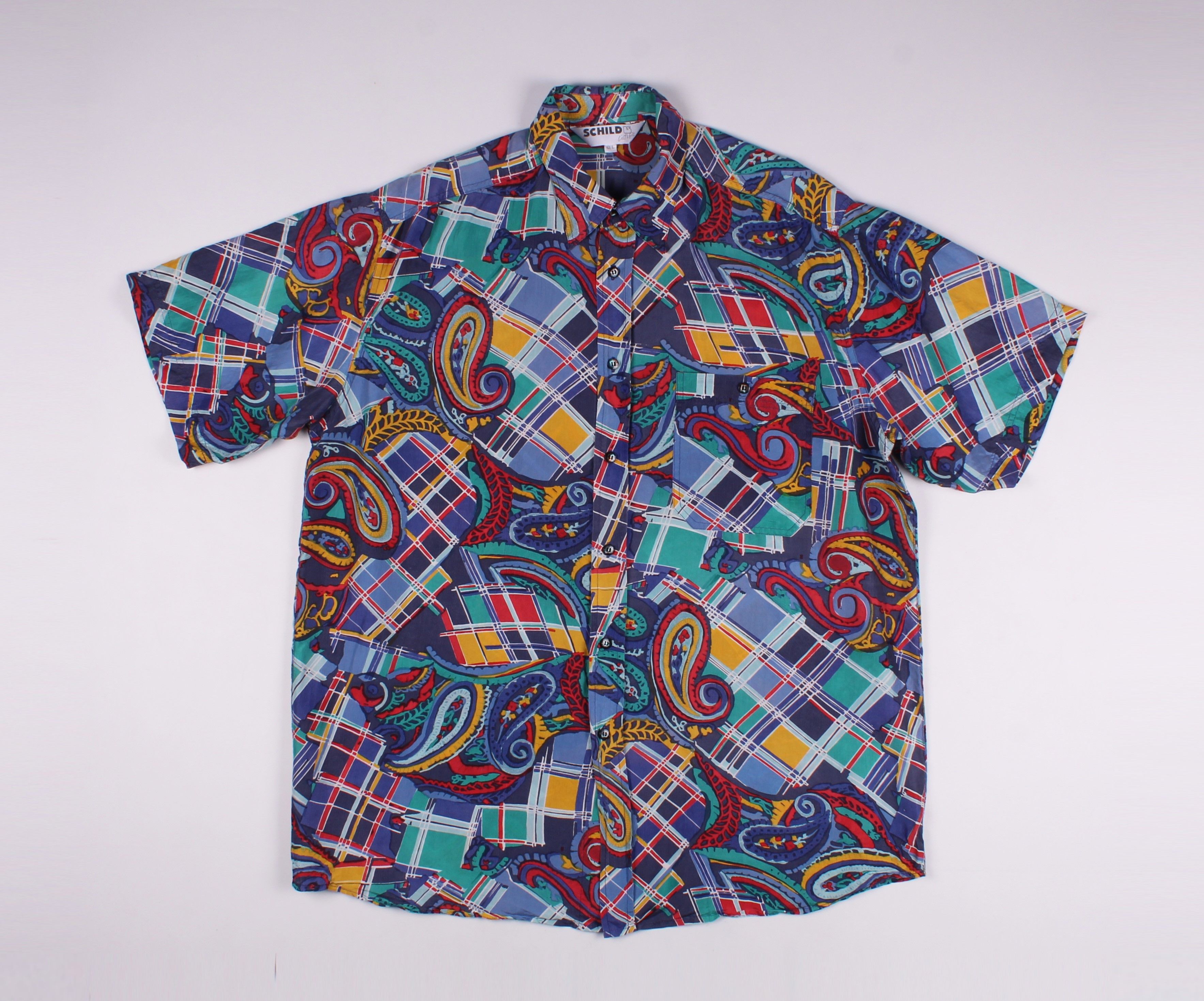 Vintage SCHILD Vintage 90's Paisley Print Silk Shirt Size US L / EU 52-54 / 3 - 1 Thumbnail