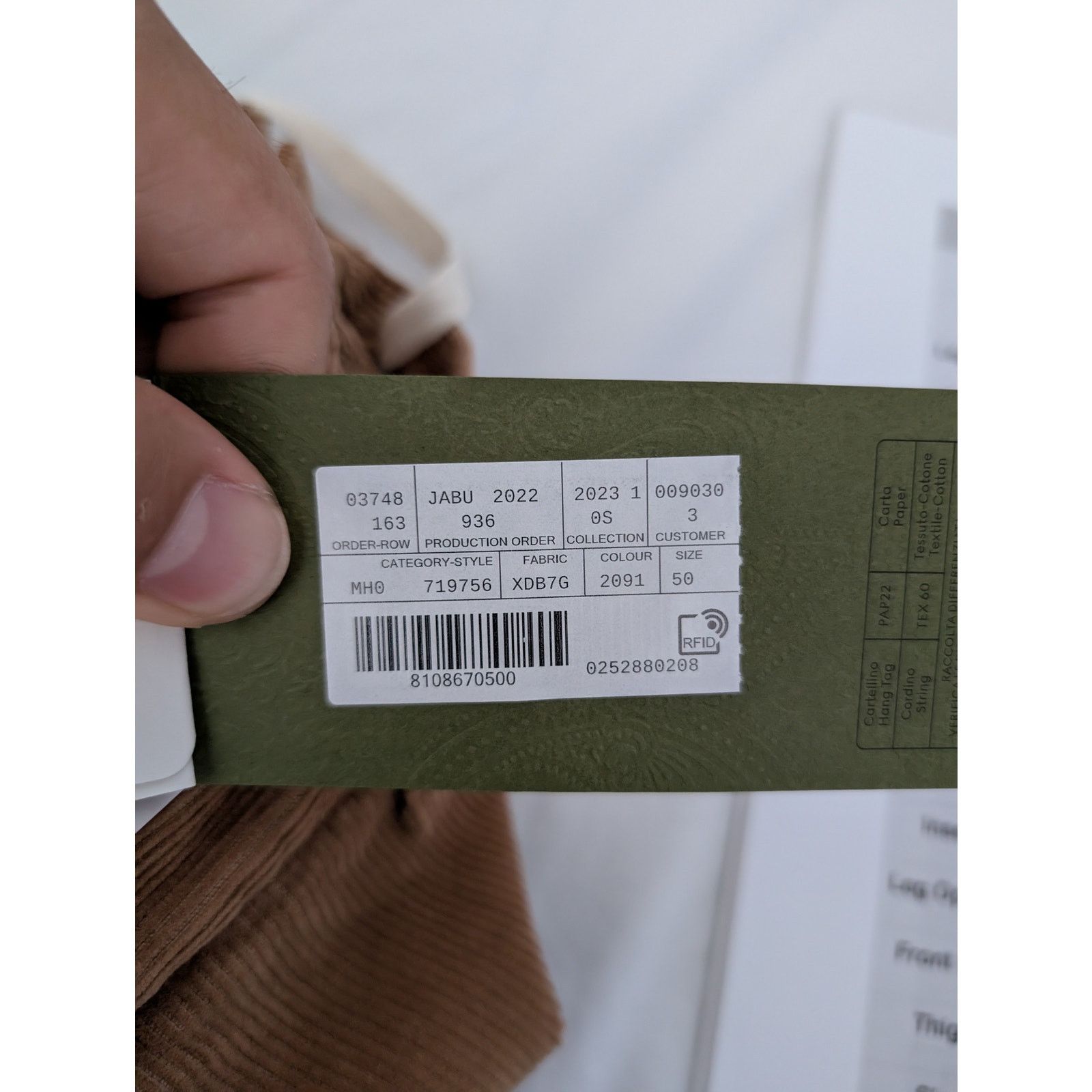 Gucci o1rshd1 Trousers Dyed Wash Velvet W/Melton Vintage Camel/Mix Size US 34 / EU 50 - 22 Thumbnail