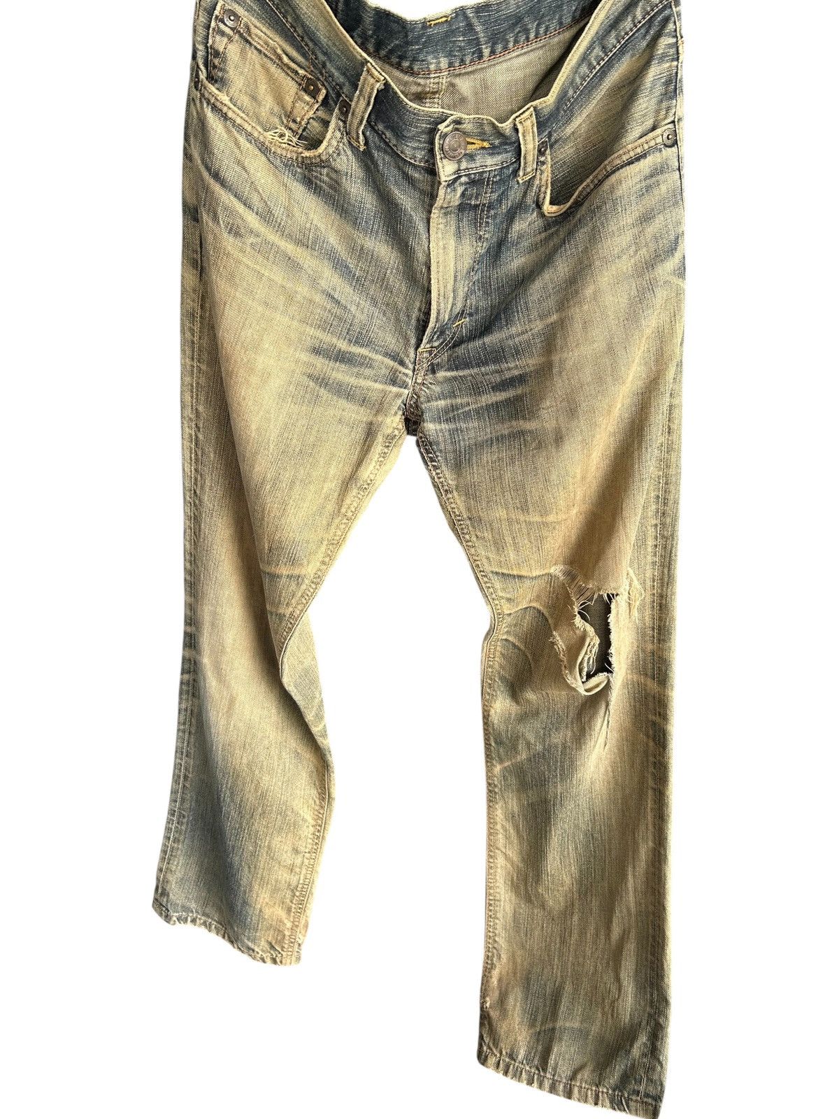 Kapital Vintage Edwin 503 RUSTY MUD WASH Distressed Denim Jeans 🎌☠️ Size US 34 / EU 50 - 3 Thumbnail