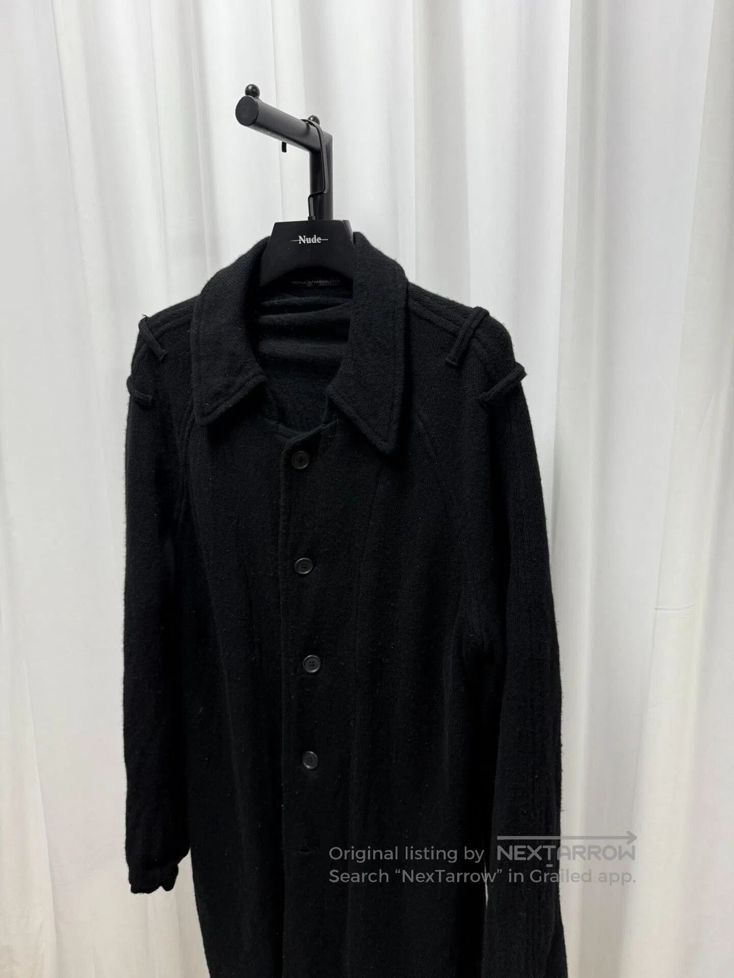 Y's black long wool coat by yohji yamamoto. Size US XL / EU 56 / 4 - 2 Thumbnail