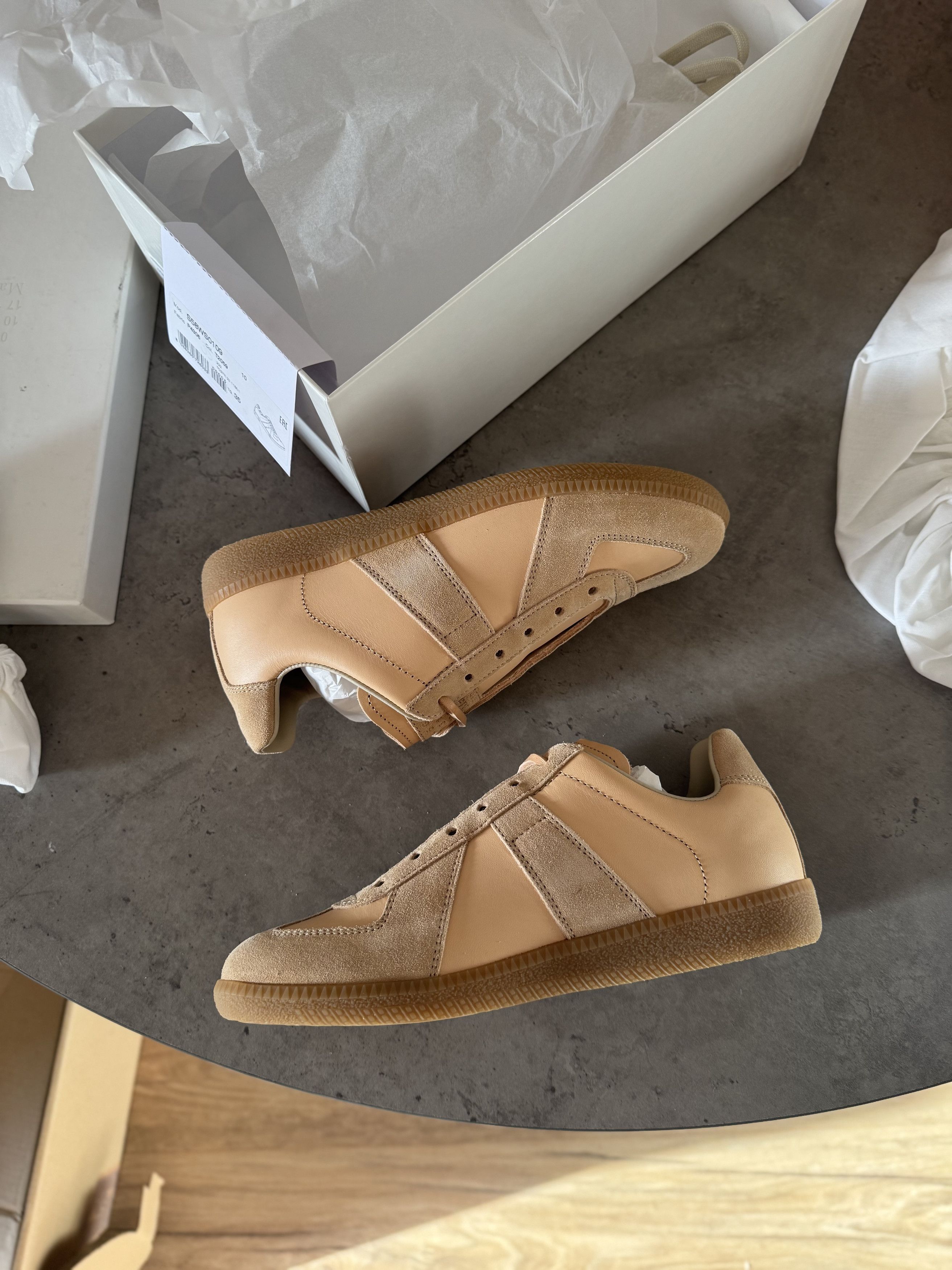 Maison Margiela maison margiela replica gat sneakers | peach Size US 5 / IT 35 - 2 Thumbnail