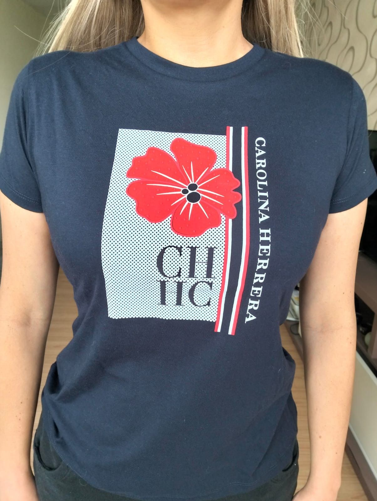 Carolina Herrera 💥Carolina Herrera Pima Cotton Blue Tshirt Size M / US 6-8 / IT 42-44 - 1 Thumbnail