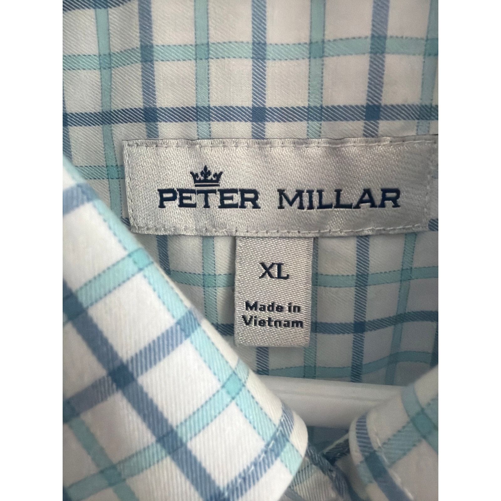 Peter Millar Peter Millar Mens XL Blue, Teal, and White Plaid Size US XL / EU 56 / 4 - 3 Thumbnail