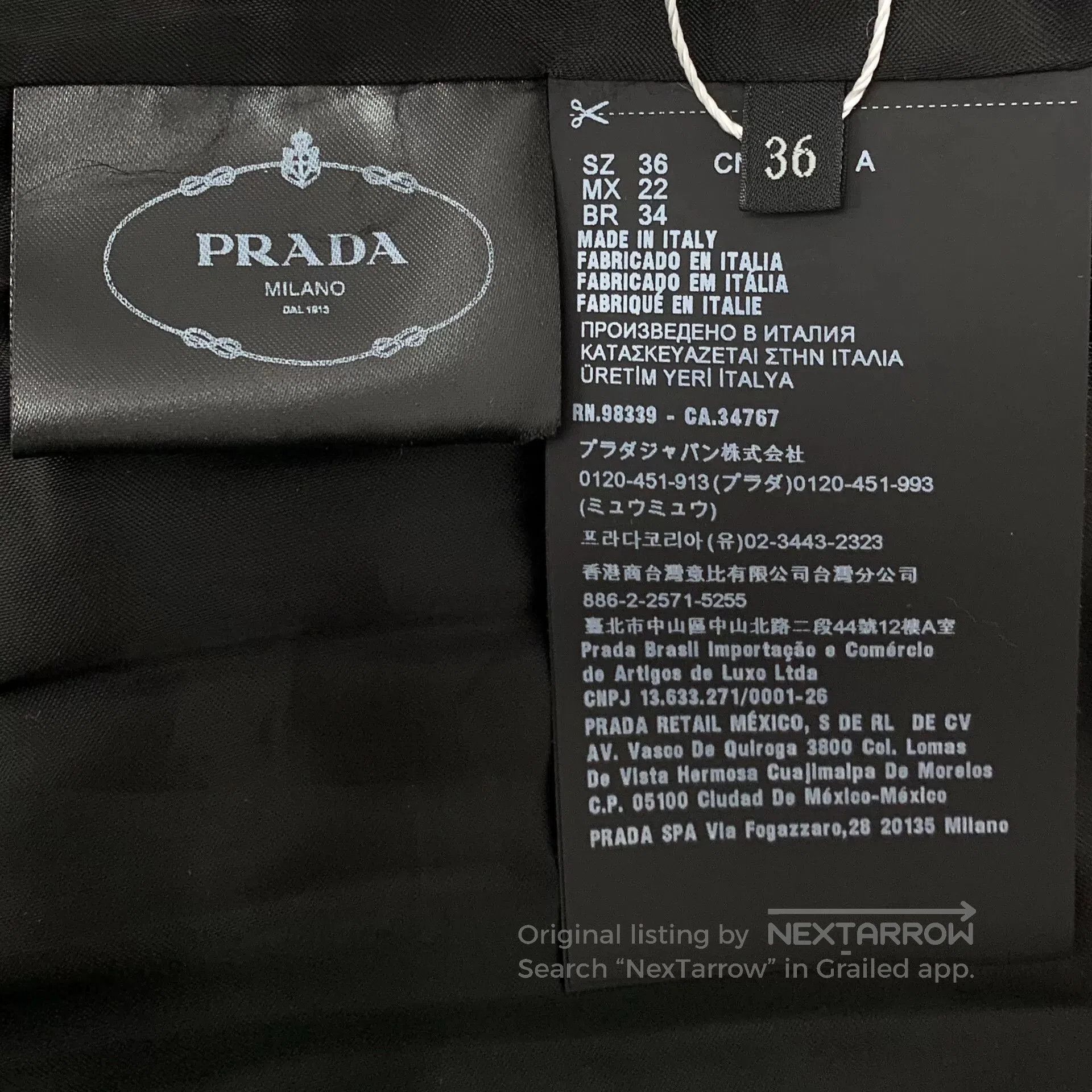 Prada Prada Gray Cashmere Collar Long Coat. Size US XS / EU 42 / 0 - 9 Thumbnail