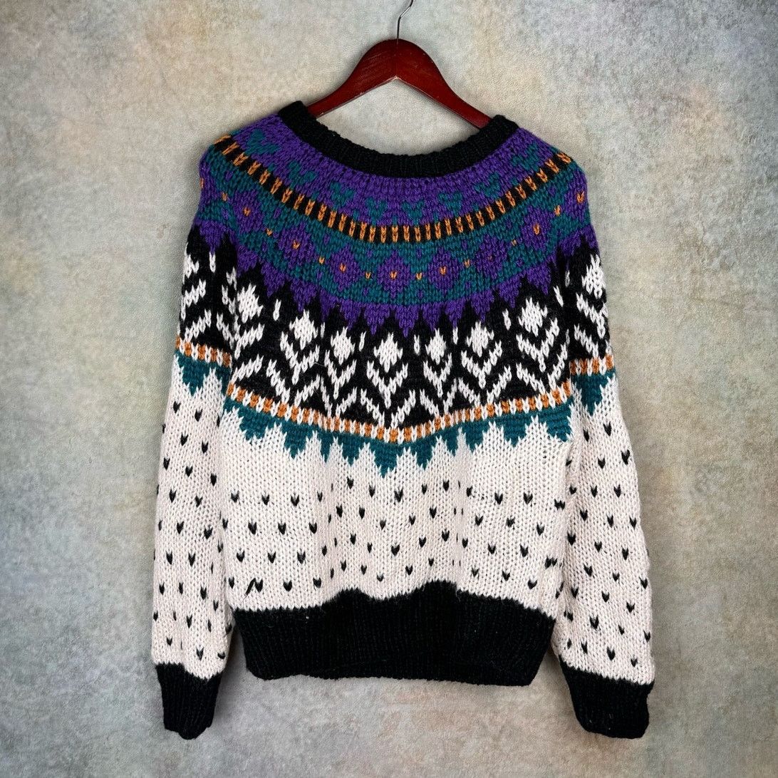 American Apparel VTG 90s Hand Knit Sweater M Size US M / EU 48-50 / 2 - 1 Thumbnail