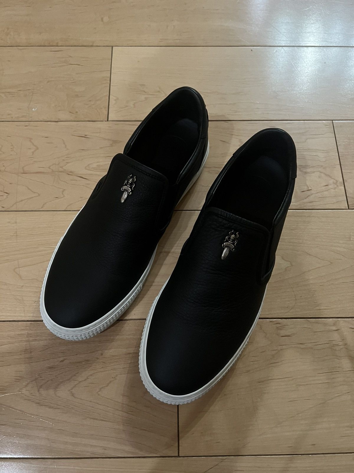 Chrome Hearts Chrome hearts dagger leather slip on shoes Size US 8 / EU 41 - 4 Thumbnail