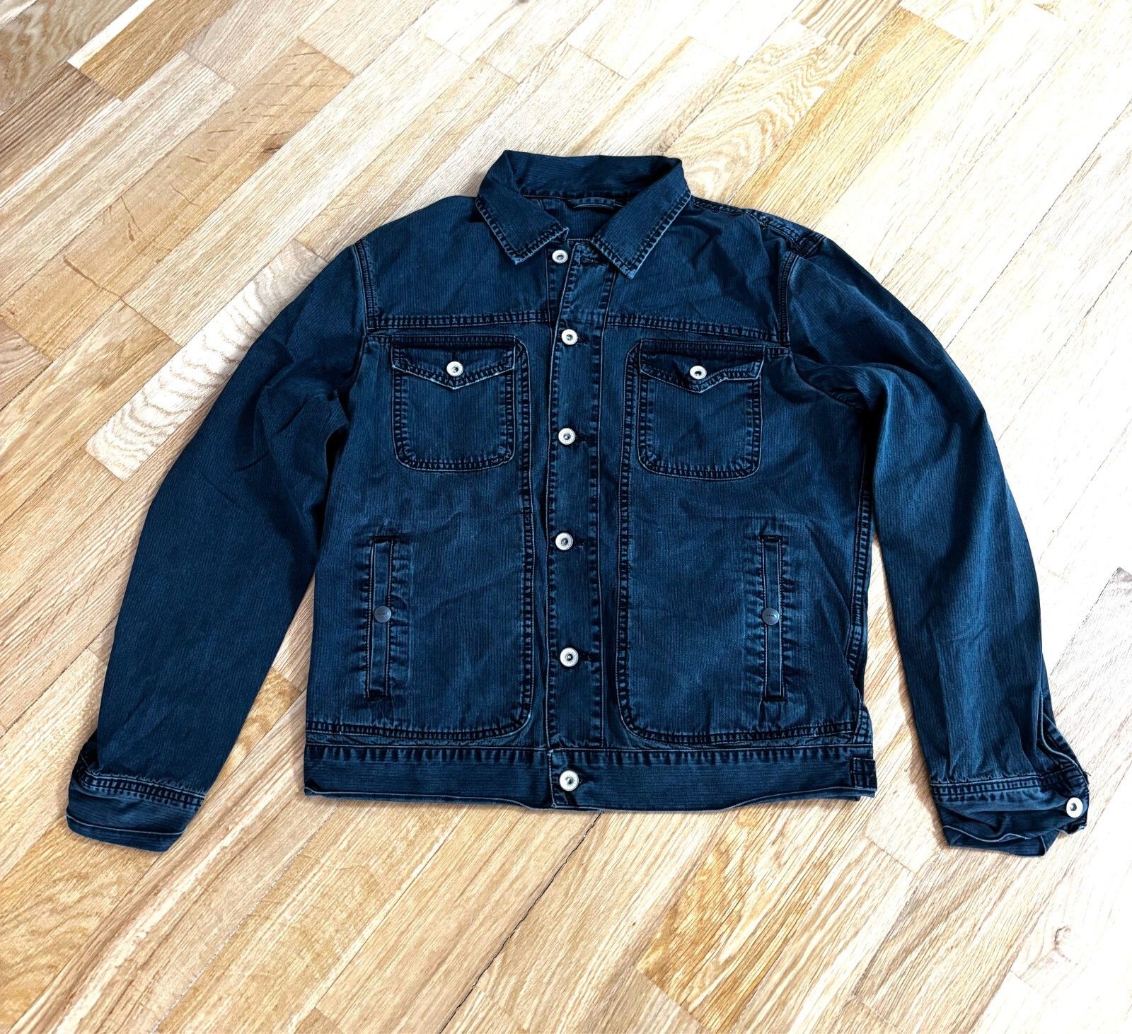 John Varvatos John Varvatos Men Jacket Denim Striped Size L Size US L / EU 52-54 / 3 - 1 Thumbnail