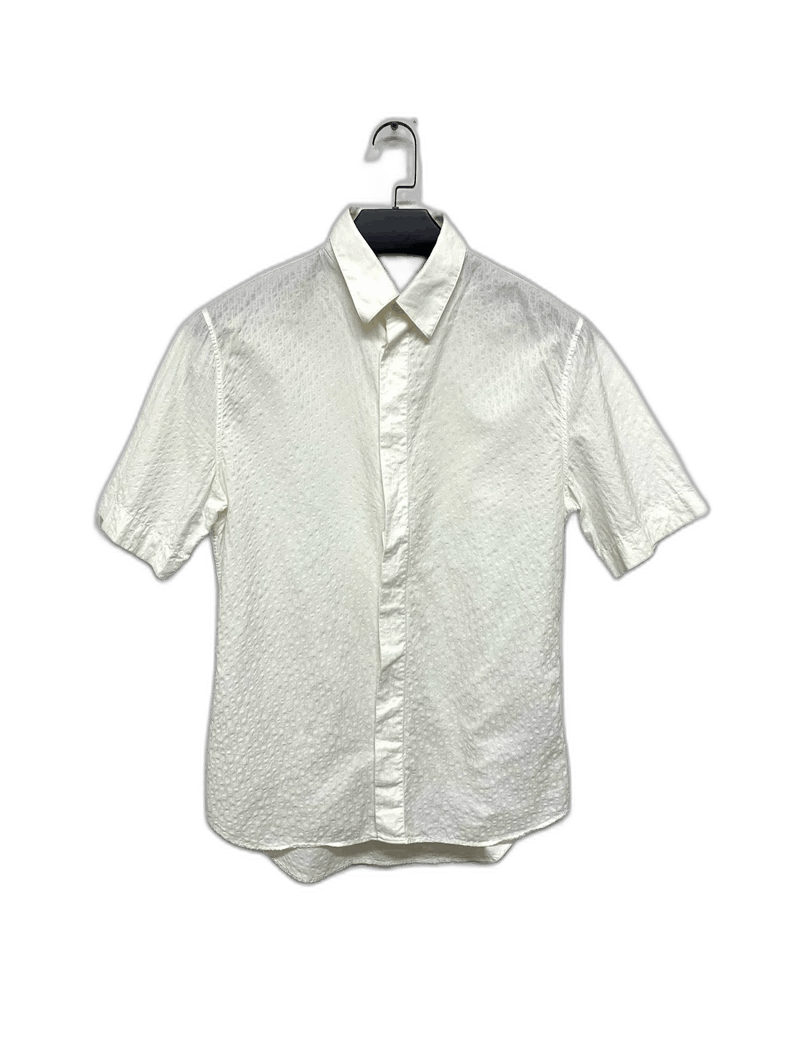 Dior Dior Short Sleeve Embossed Pattern Shirt-2506 Size L / US 10 / IT 46 - 1 Thumbnail