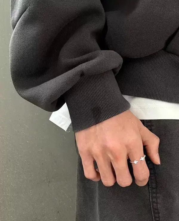 Jewelry Adjustable Star Accent Rings, Minimalist Jewelry Size ONE SIZE - 4 Thumbnail