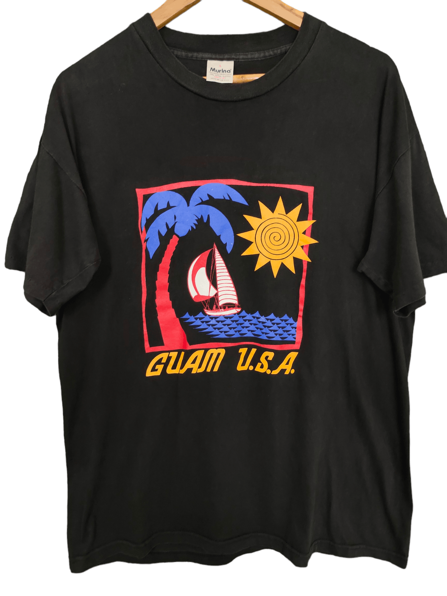 Vintage Vintage 90s Guam Usa Hawaii T Shirt Surfing Quiksilver Size US L / EU 52-54 / 3 - 2 Thumbnail