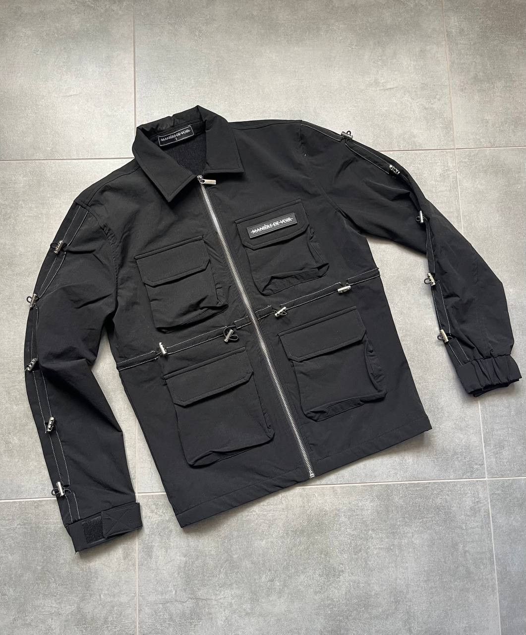 Maniere De Vior MANIÈRE DE VOIR Black Technical Utility Jacket Size US S / EU 44-46 / 1 - 1 Thumbnail