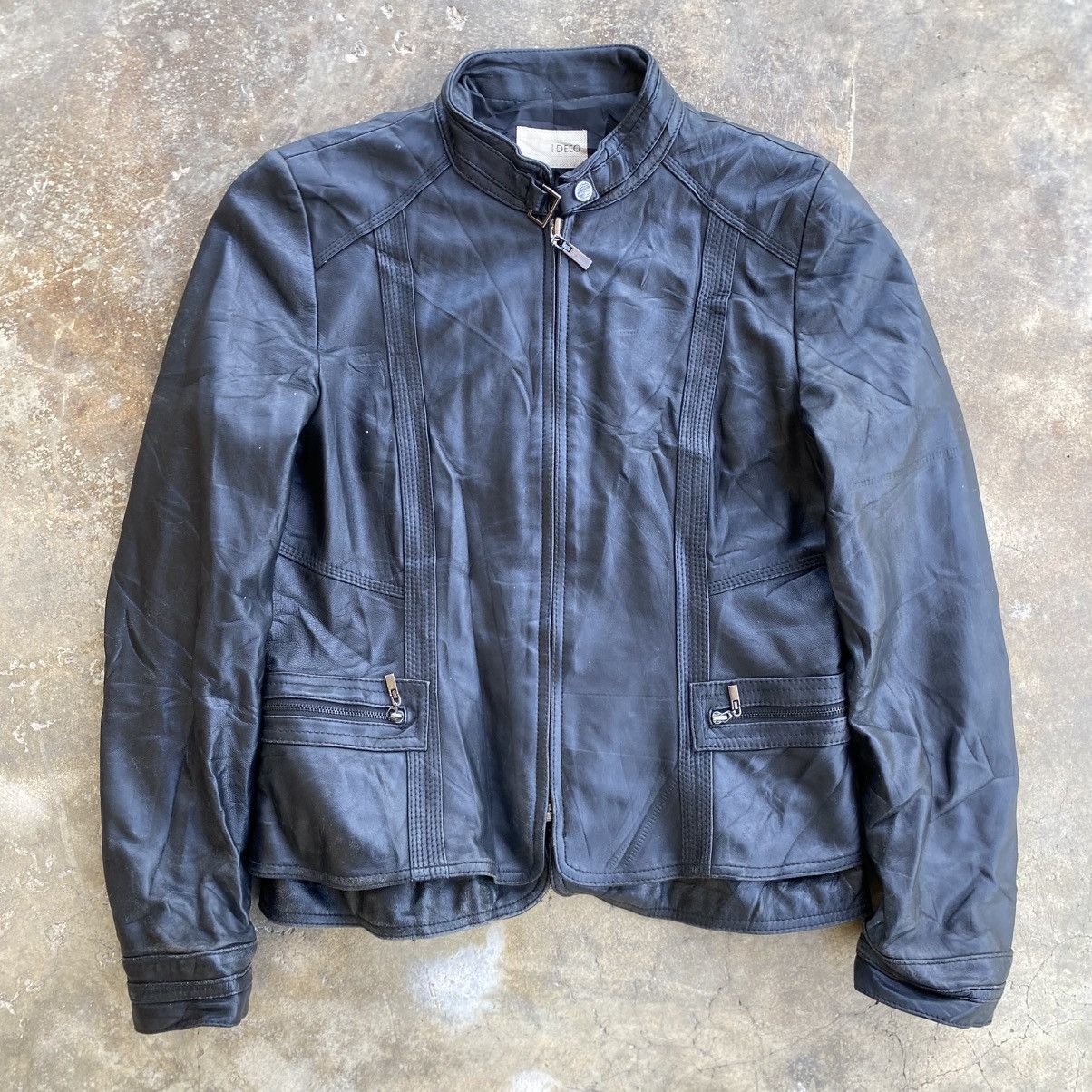 Genuine Leather Sheepskin Leather Crop Jacket Size M / US 6-8 / IT 42-44 - 1 Thumbnail