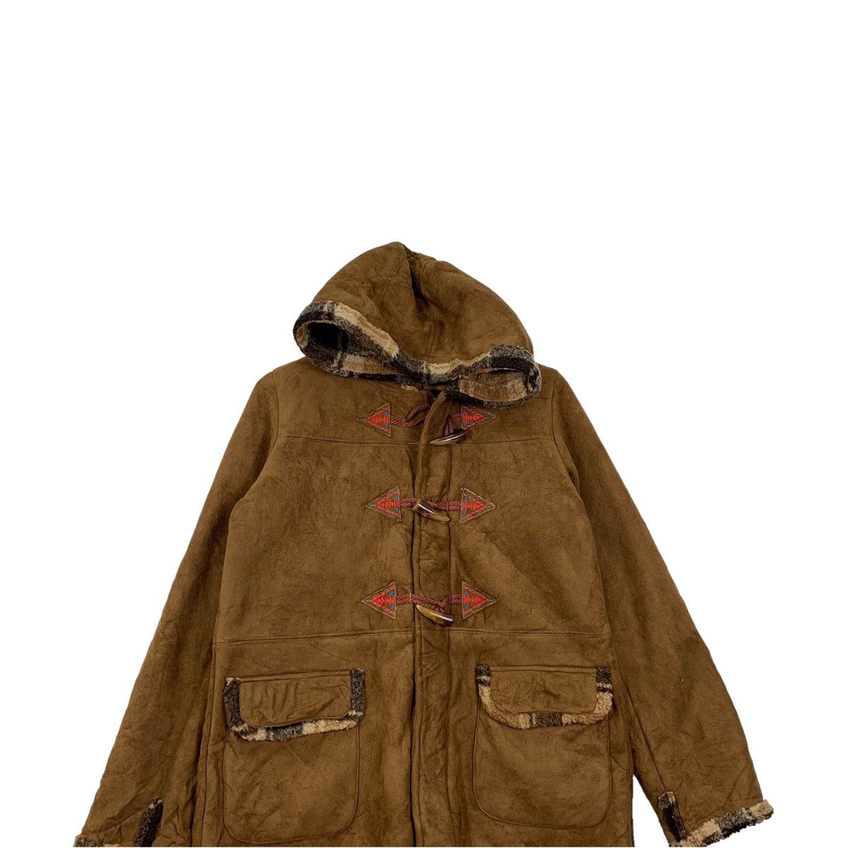 Japanese Brand TITICACA Toggle Button Wool Hoodie Duffle Coat Jacket Size US L / EU 52-54 / 3 - 5 Thumbnail