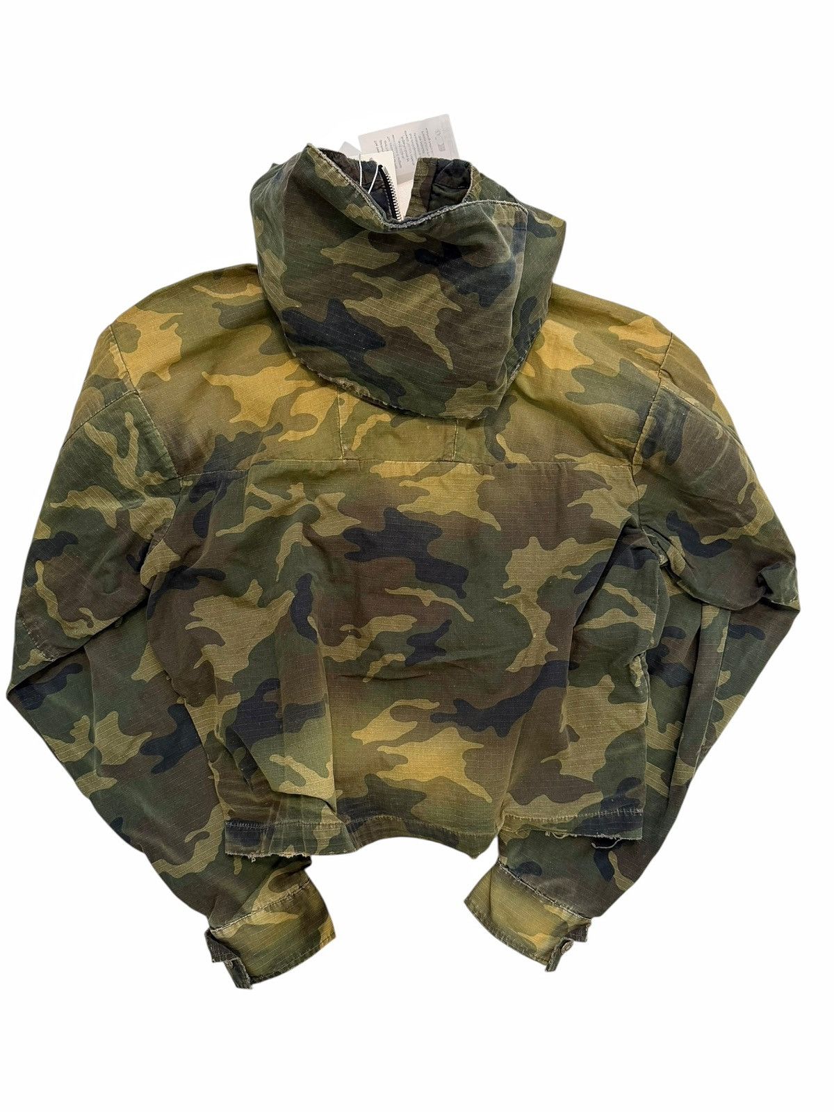 424 Cropped Distressed Camo Anorak Parka Green Size US M / EU 48-50 / 2 - 10 Thumbnail