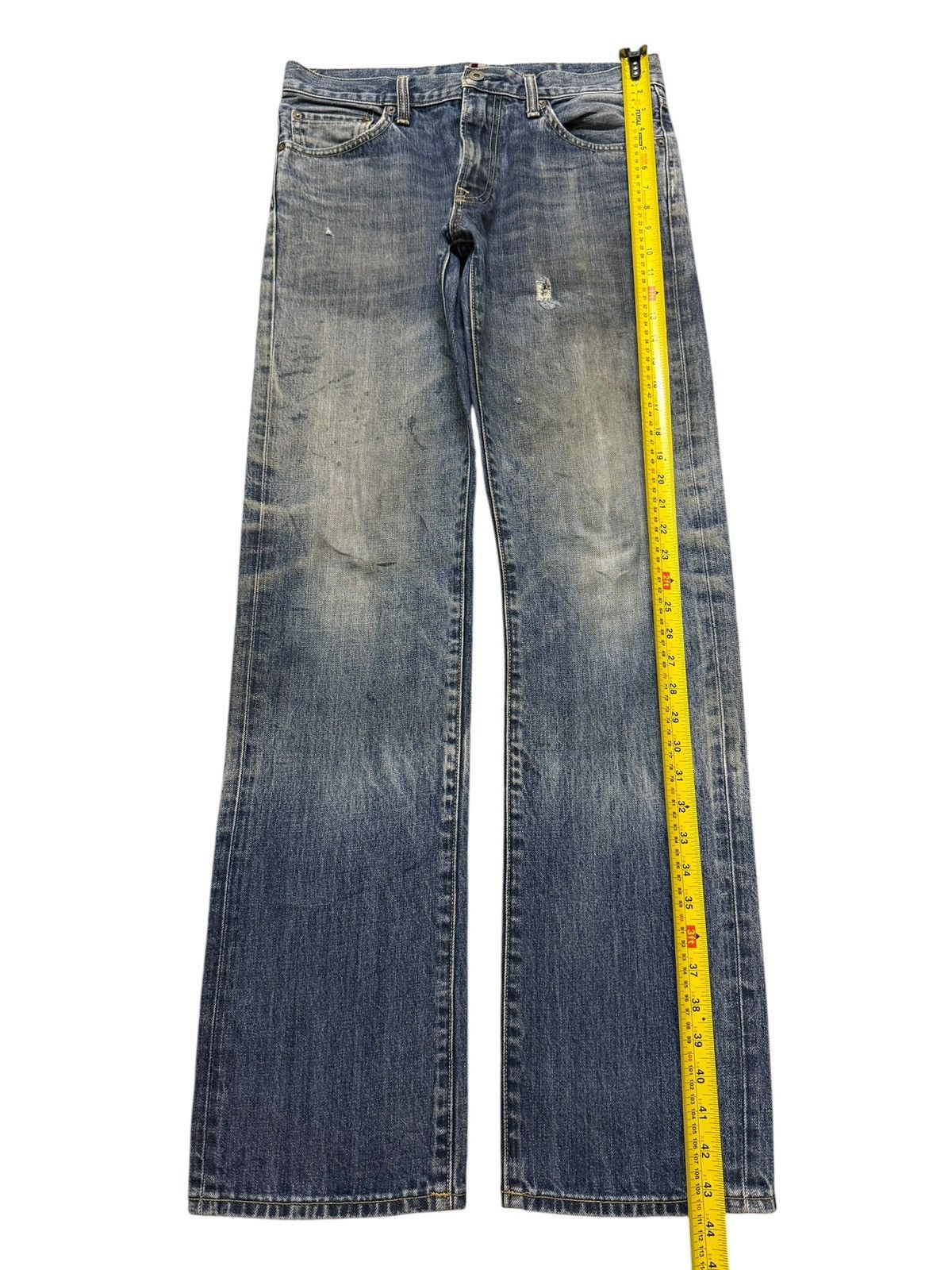 Uniqlo Vintage Y2K Japanese Uniqlo Blue Mud Wash Straight Leg Jeans Size US 32 / EU 48 - 9 Thumbnail