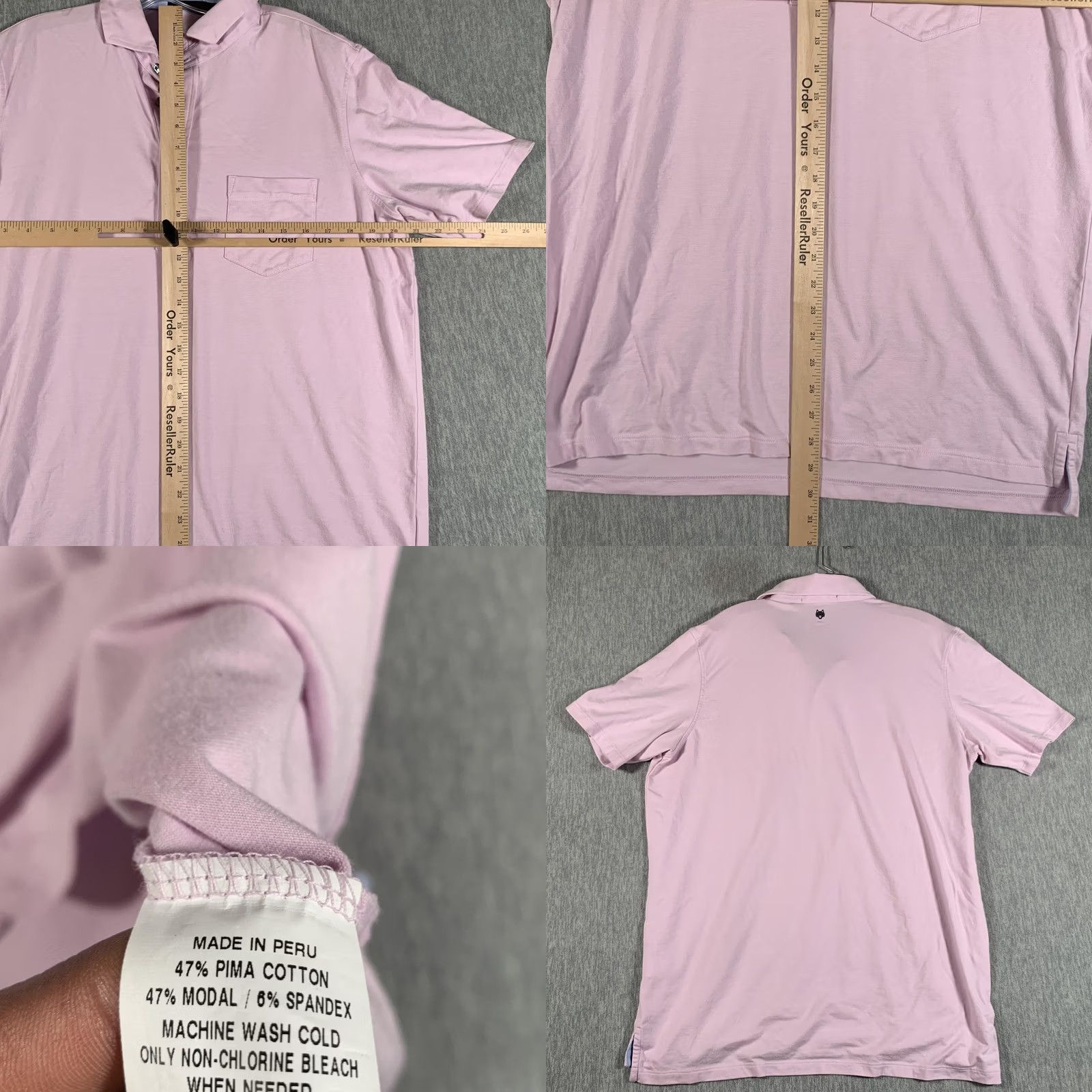 Vintage Greyson Polo Shirt Mens L Pink Cotton Modal Spandex Golf Performance Shirt Size US L / EU 52-54 / 3 - 8 Thumbnail