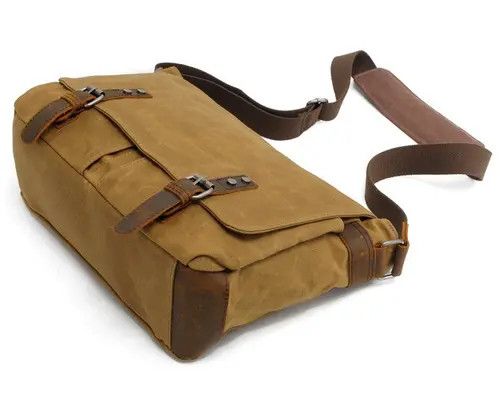 Genuine Leather × Indigo Bag Canvas Men Shoulder bag Size ONE SIZE - 4 Thumbnail