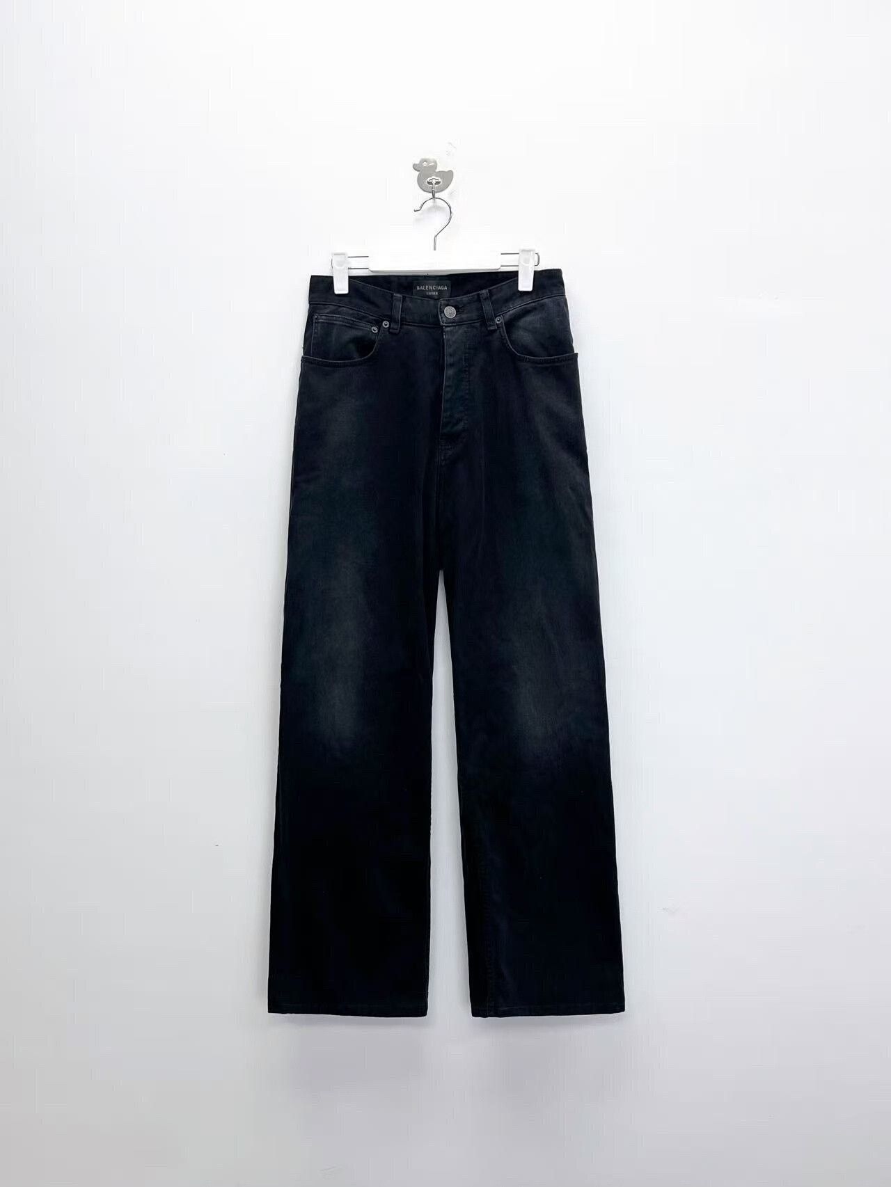 Balenciaga Balenciaga Black Baggy Denim Trousers XXS Size US 26 / EU 42 - 1 Thumbnail