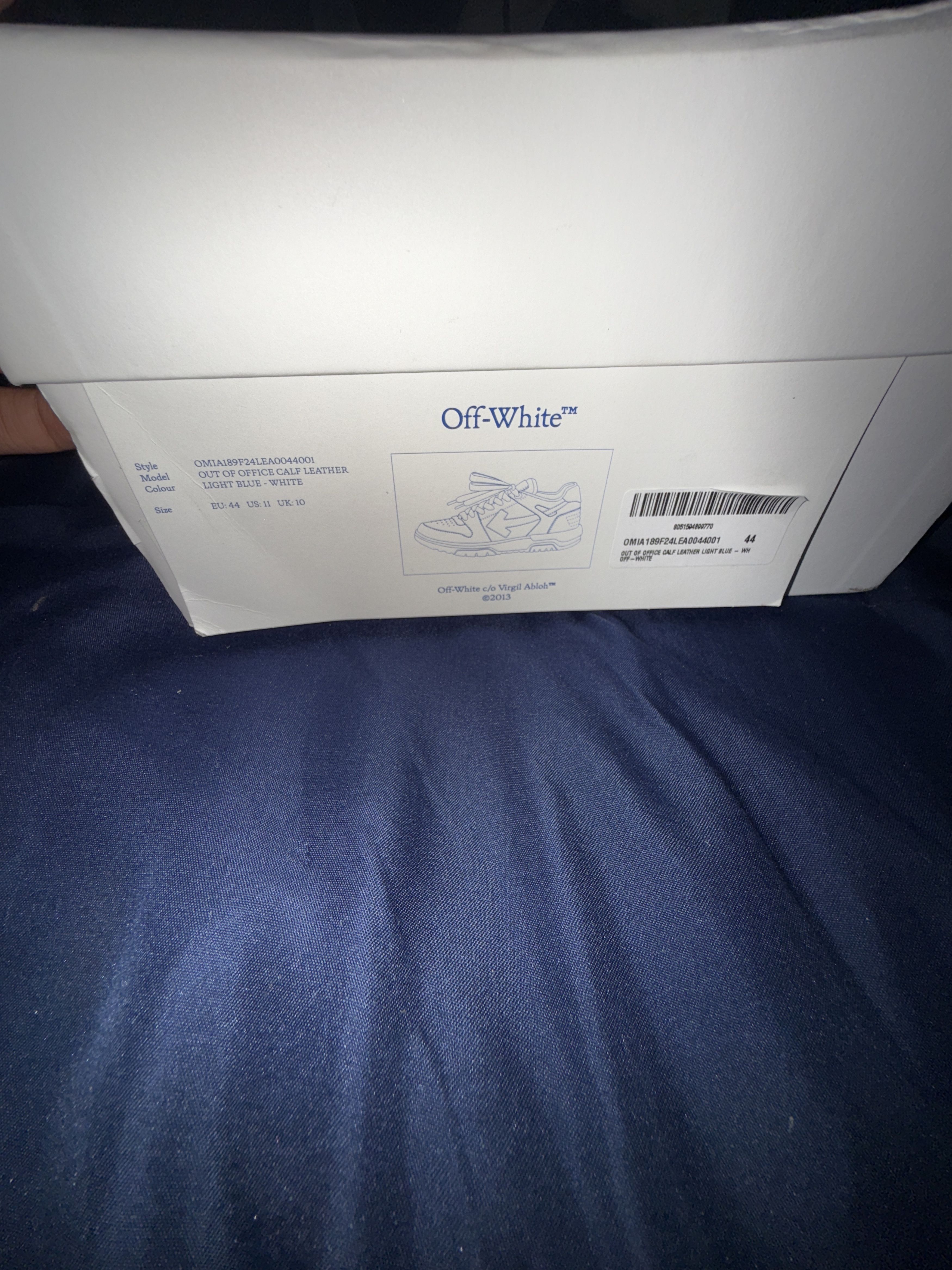 Off-White OFF-WHITE Out Of Office 00O Low Tops Light Blue White Size US 11 / EU 44 - 7 Thumbnail