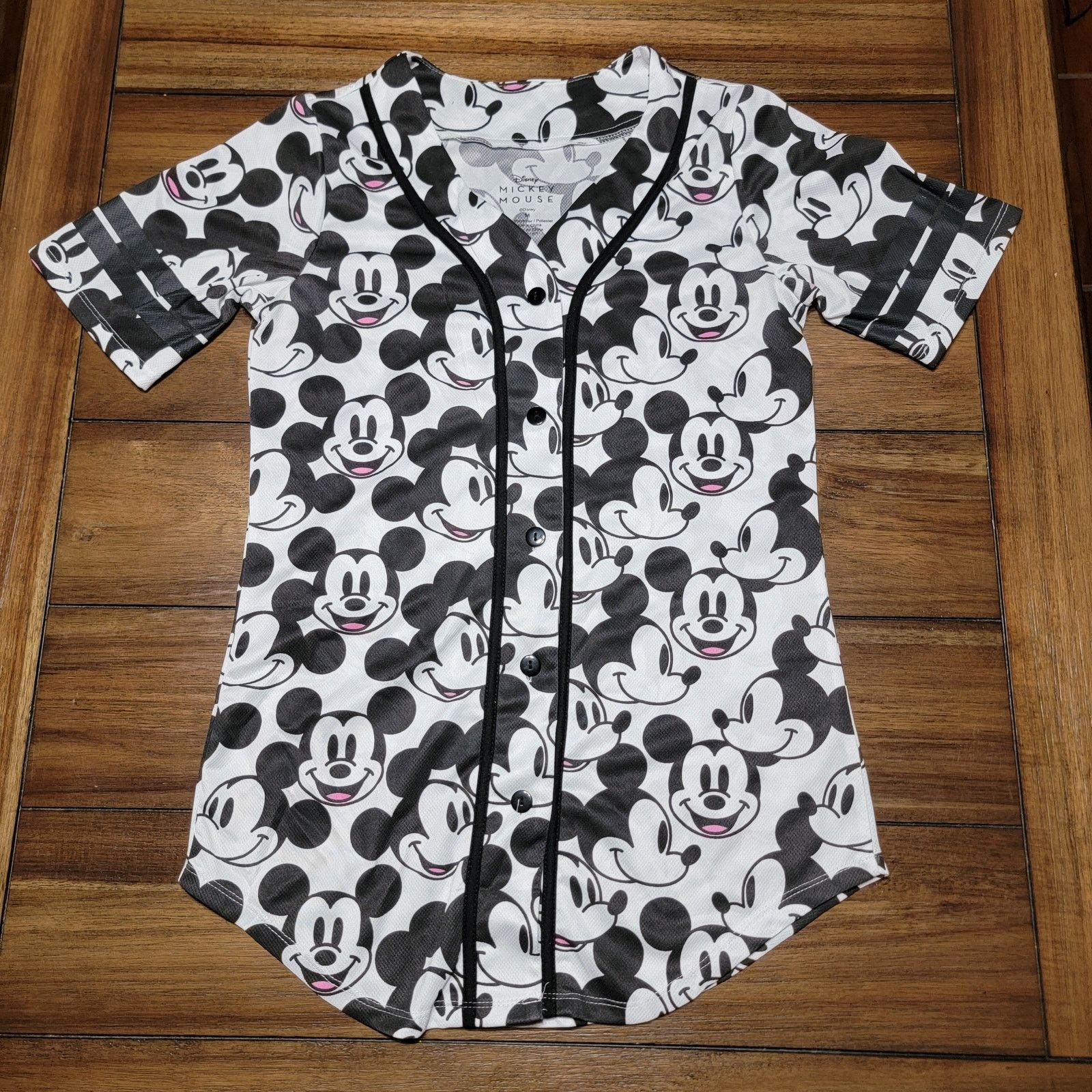 Disney Disney Mickey Mouse B&W Button Up Jersey - Size Medium Size M / US 6-8 / IT 42-44 - 1 Thumbnail