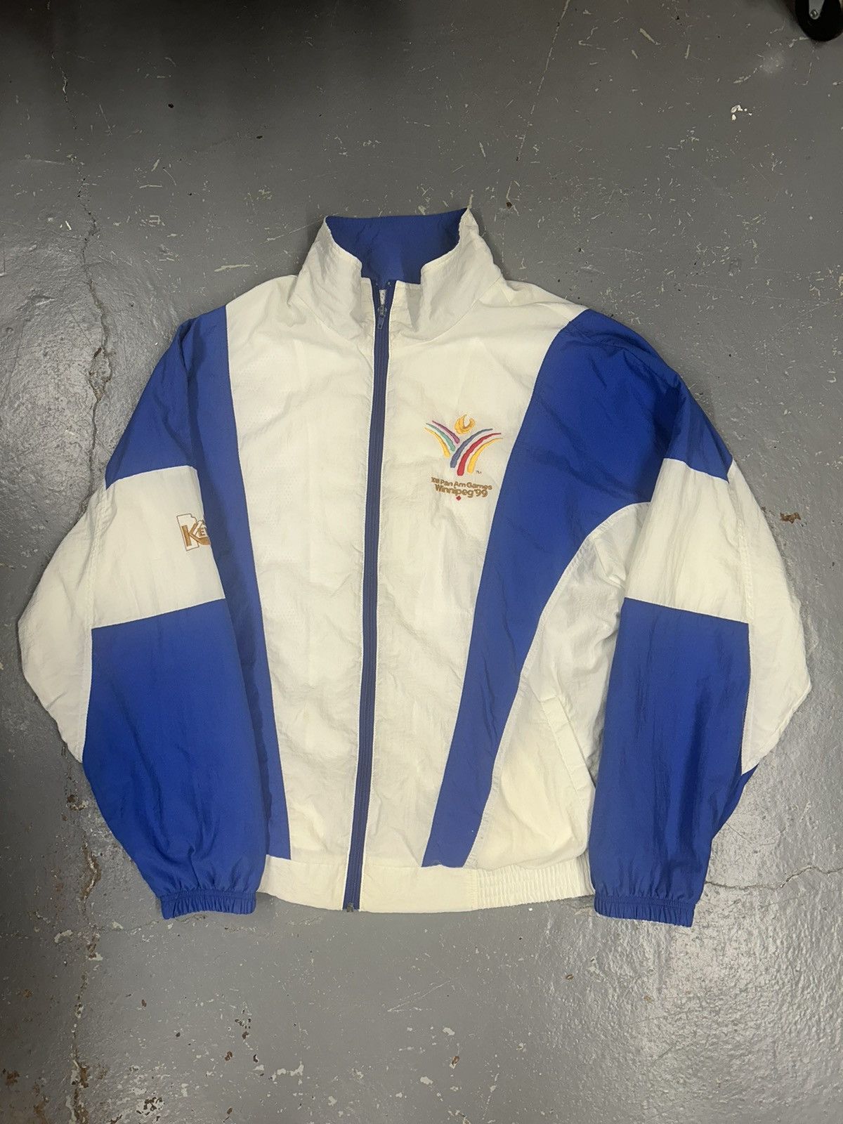 Japanese Brand × Vintage Crazy Vintage 1999 Pan-Am Games White Windbreaker Jacket Size US XL / EU 56 / 4 - 1 Thumbnail