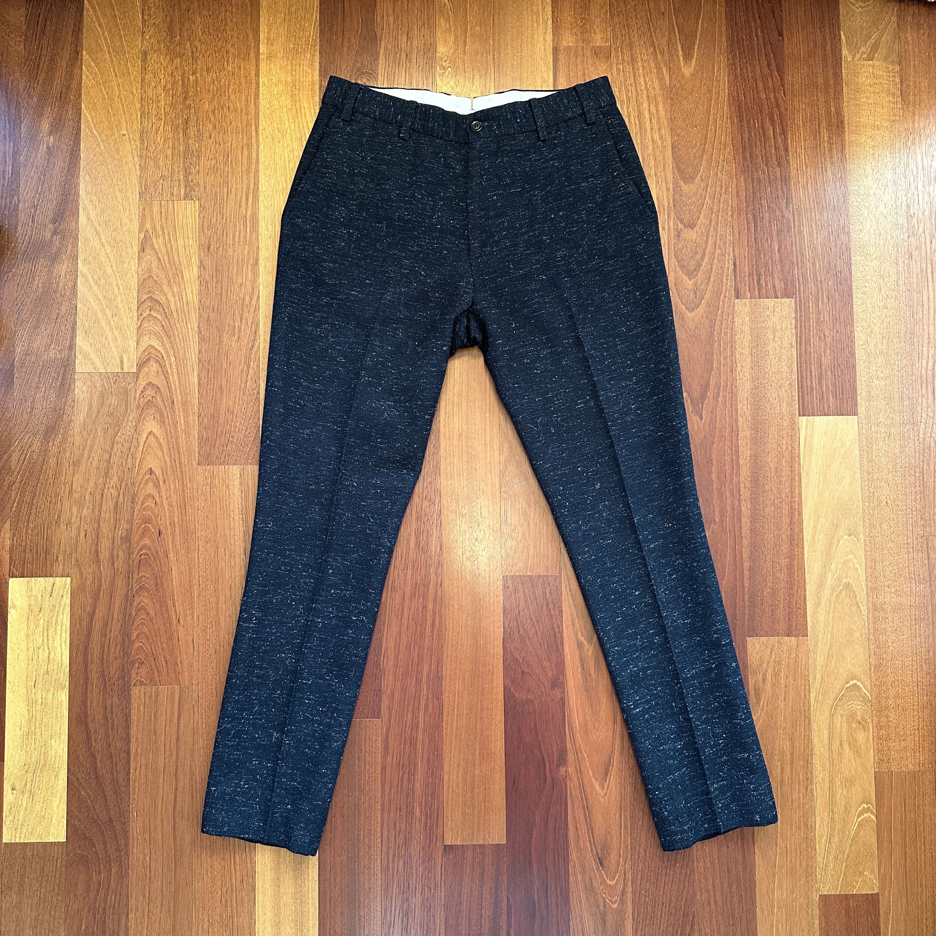 Our Legacy Our Legacy Black Flecked Slim-Fit Trousers (EU 46) Size US 30 / EU 46 - 3 Thumbnail