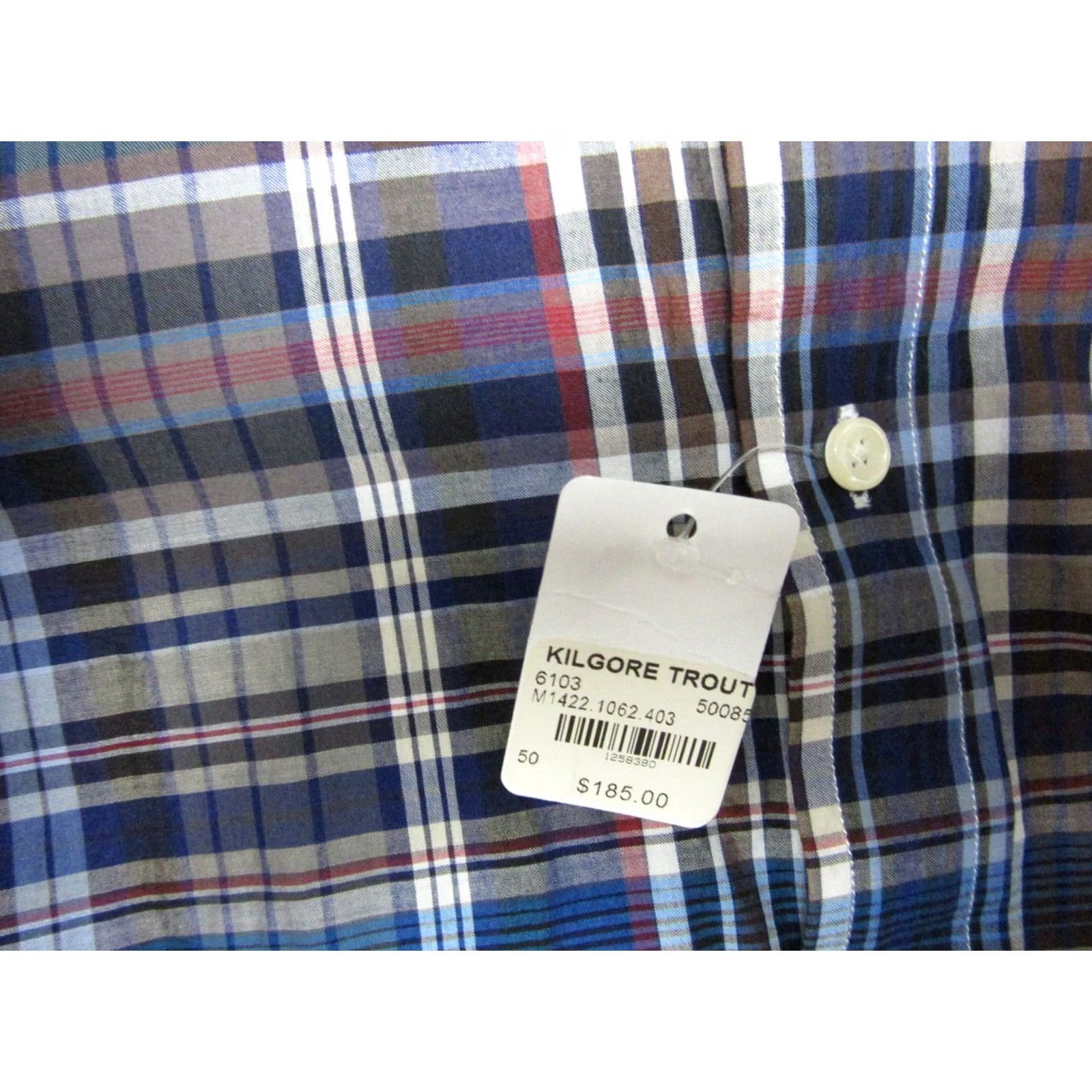 Vince Vince Shirt Mens M Blue Red Multicolor Plaid Casual Pocket Button Down Size US M / EU 48-50 / 2 - 3 Thumbnail