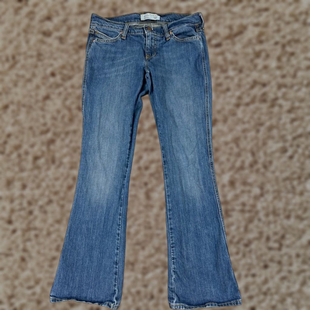Old Navy Vintage Old Navy Women's Flare Jeans 27x30 Low Rise Blue Denim Cotton Blend 90s Style Size 26" / US 2 / IT 38 - 1 Thumbnail