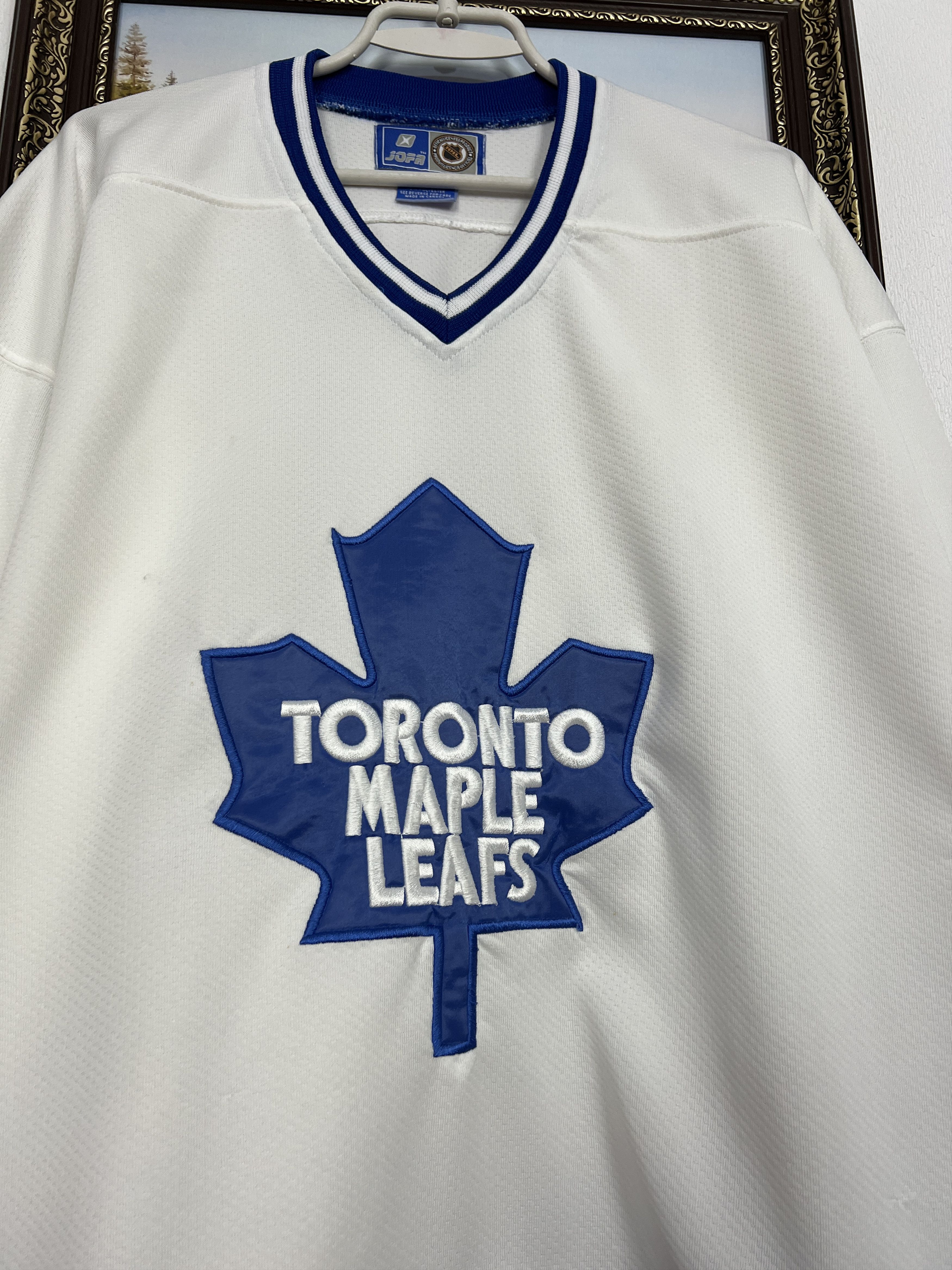 Vintage JOFA Toronto Maple Leafs Canada Ice Hockey Jersey Trikot Size US L / EU 52-54 / 3 - 3 Thumbnail