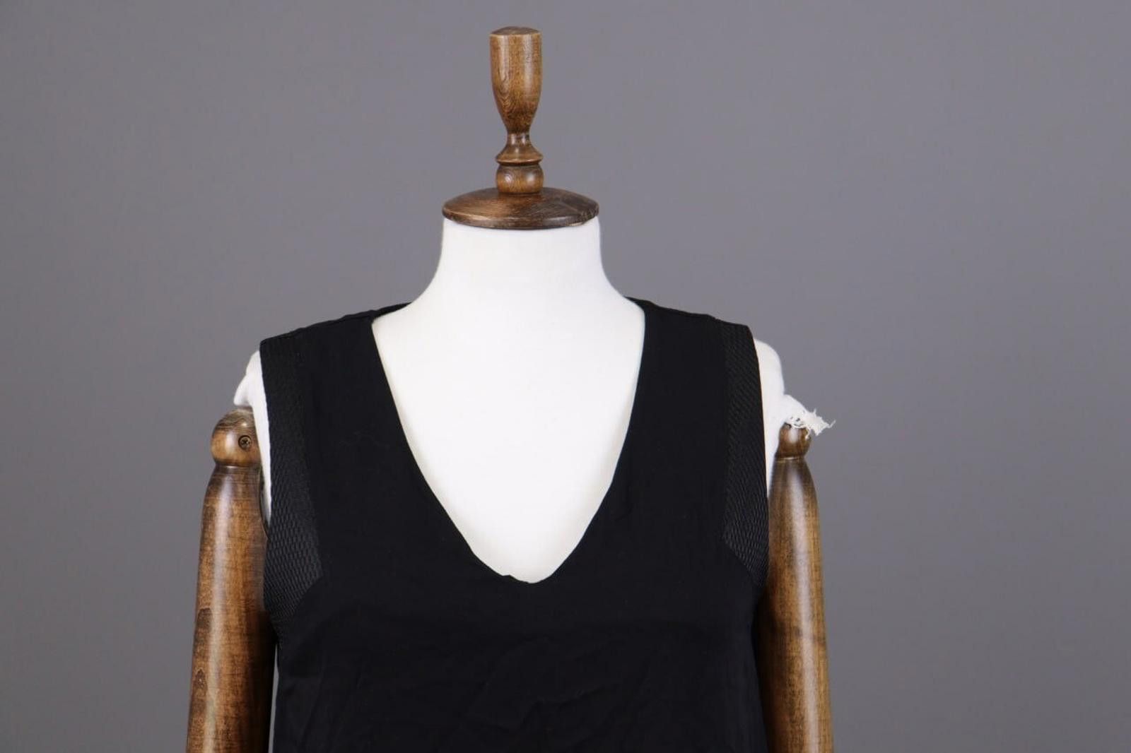 Designer Cop Copine Black Wham Robe Tank Shift Midi Dress Size 40 / M Size M / US 6-8 / IT 42-44 - 2 Thumbnail