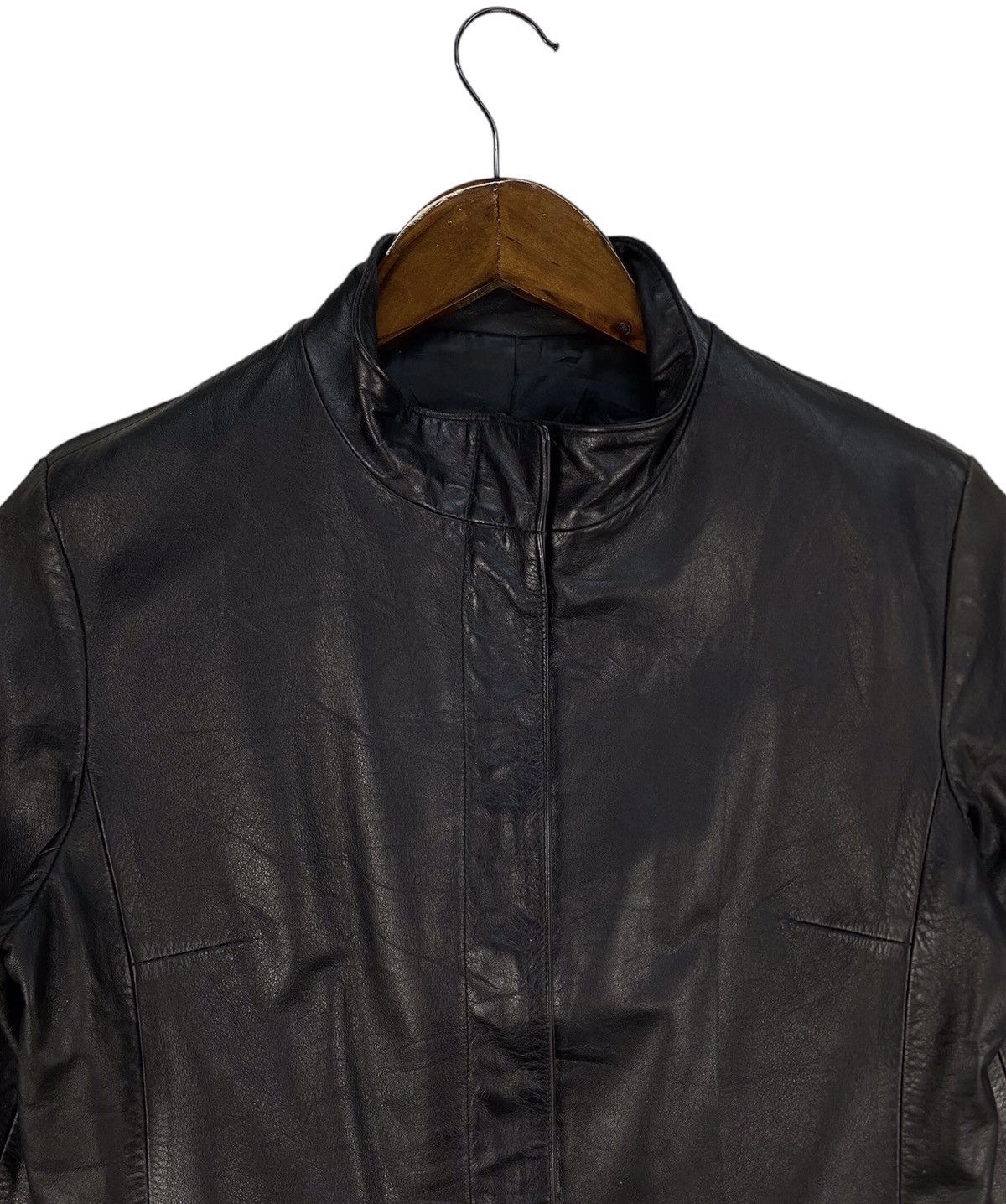 Vintage × Yohji Yamamoto 🔥RARE🔥VINTAGE INED By YOHJI YAMAMOTO LEATHER JACKET Size XXS / US 00 / IT 34 - 3 Thumbnail