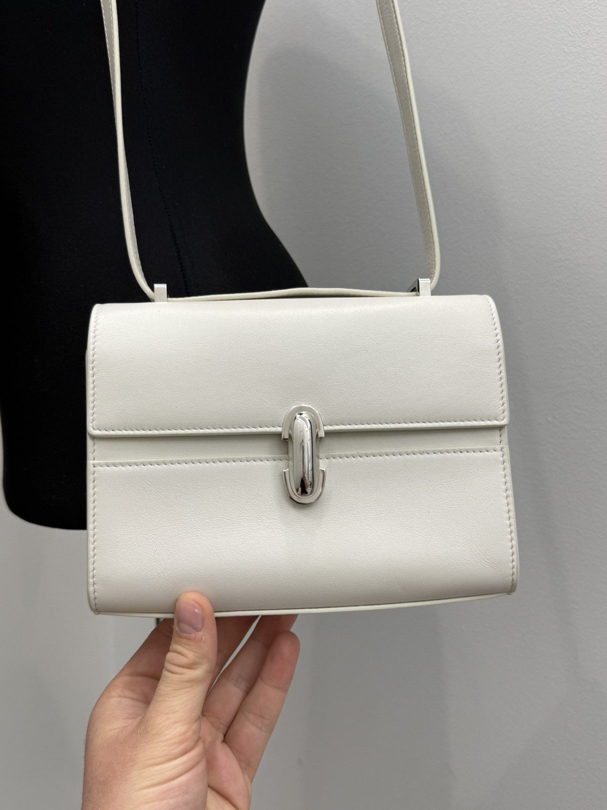 Savette Savette White Lether Shoulder Bag Size ONE SIZE - 1 Thumbnail