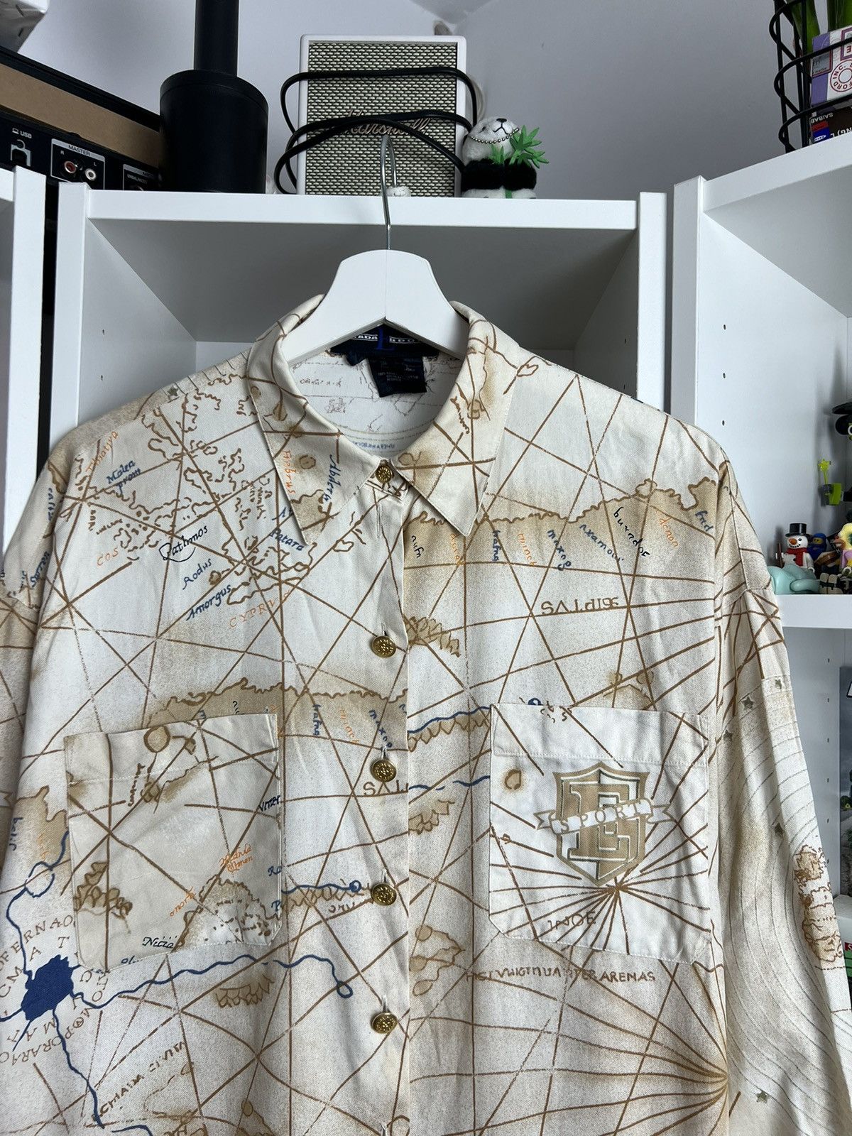 Escada × Escada Sport × Vintage Vintage y2k Escada Sport all over print shirt L designer 90s Size US L / EU 52-54 / 3 - 4 Thumbnail