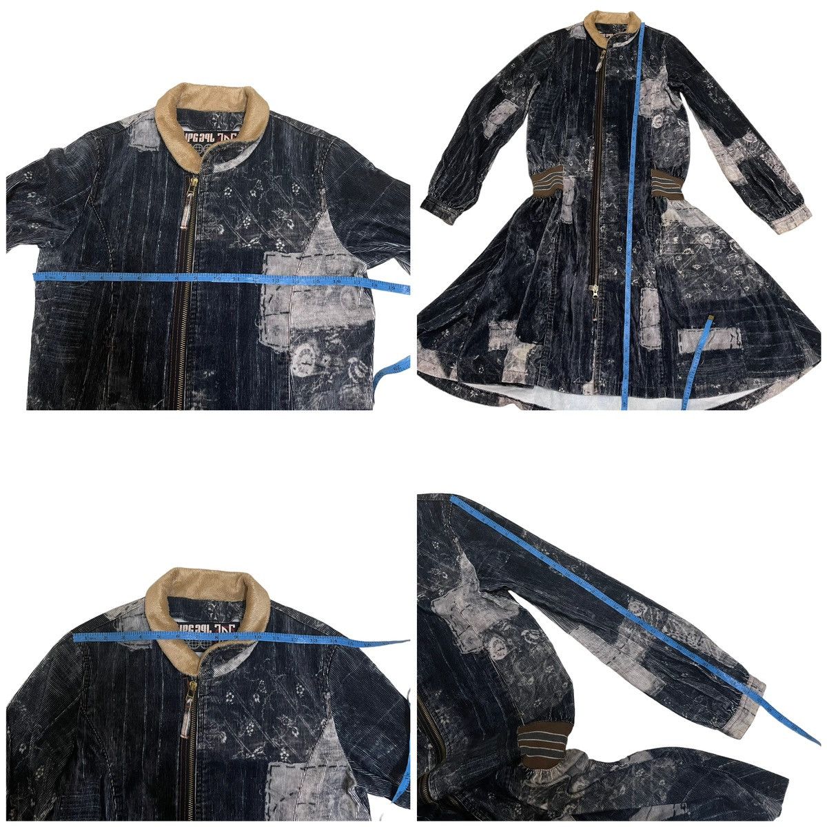 Jean Paul Gaultier Jean Paul Gaultier Patchwork Zipper Jacket Size Small Size S / US 4 / IT 40 - 18 Thumbnail