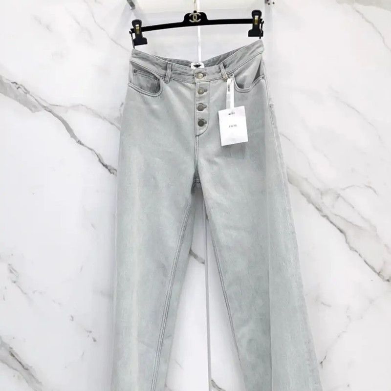 Dior Dior Gray Cotton Women's Jeans 0089 Size 25" / US 0 / IT 36 - 1 Thumbnail