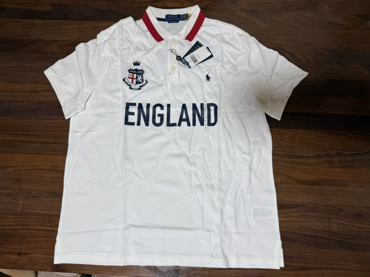Polo Ralph Lauren Polo Ralph Lauren Classic Fit Mesh Team England Polo Sz XL Size US XL / EU 56 / 4 - 1 Thumbnail