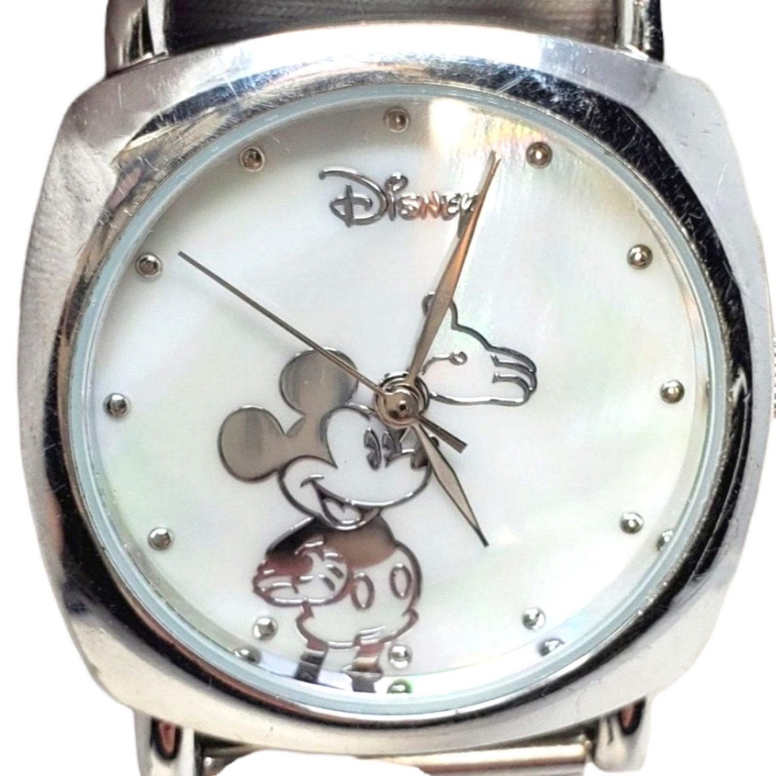 Disney Disney Mickey Mouse Chain Mail Watch Mother of Pearl Face Size ONE SIZE - 1 Thumbnail