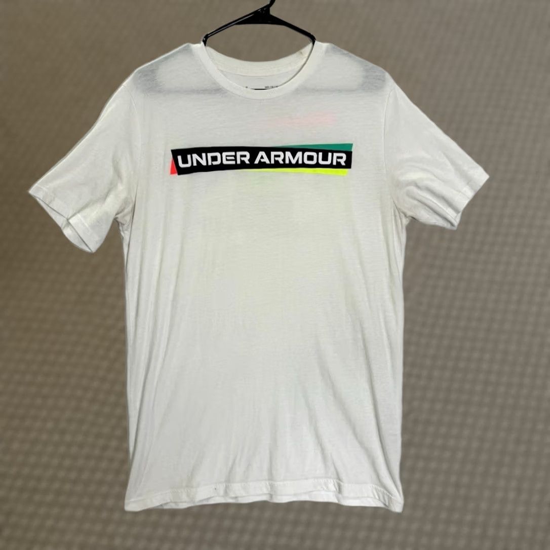 Under Armour Under Armour Men’s T-Shirt Short Sleeve Crew Neck Graphic Logo White M Size US M / EU 48-50 / 2 - 1 Thumbnail