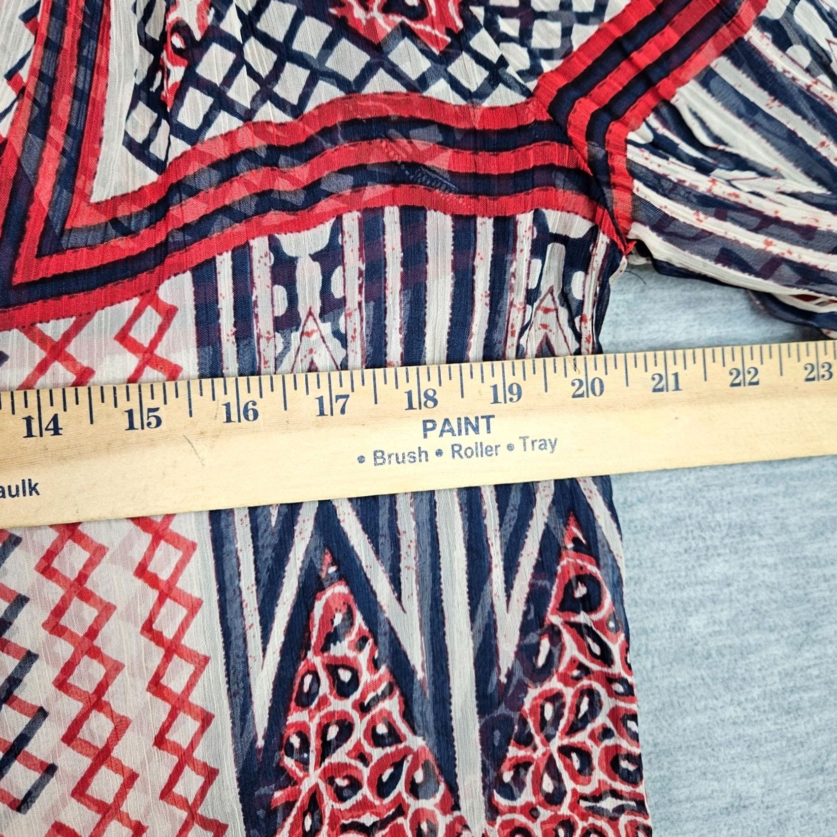 Lucky Brand Lucky Brand Blouse Women's Size Small Long Sleeve Boho Print NWT Multicolor Round Neck Casual Shirts Regular Fit XS? Size S / US 4 / IT 40 - 3 Thumbnail