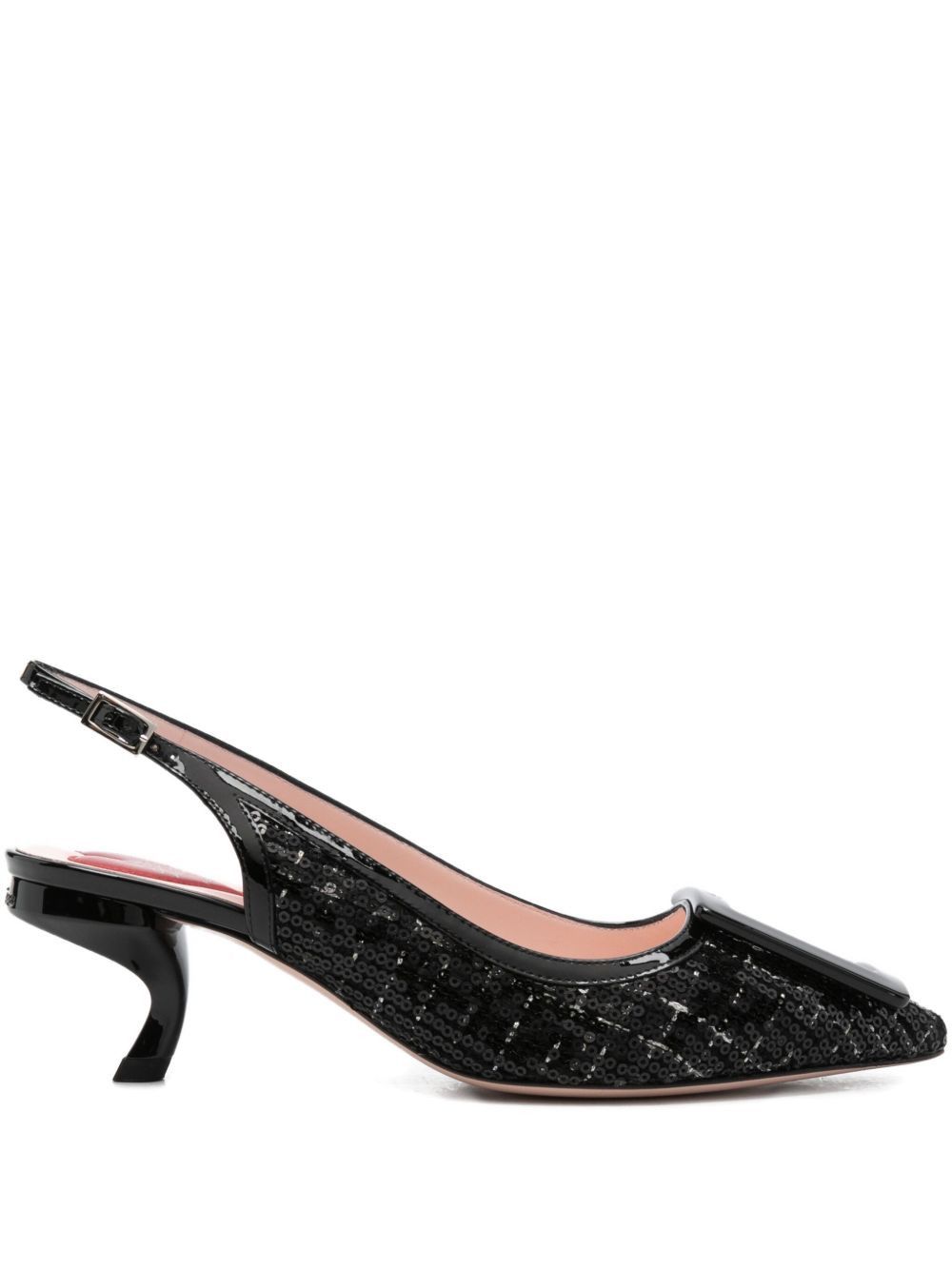 TWEED SLINGBACK PUMPS