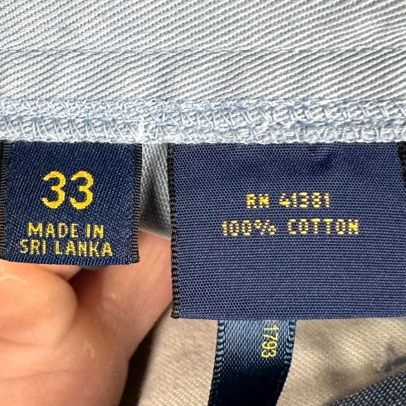 Polo Ralph Lauren Polo Ralph Lauren Shorts Mens 33 Blue Chino Flat Front Lightweight EUC Size US XS / EU 42 / 0 - 4 Thumbnail