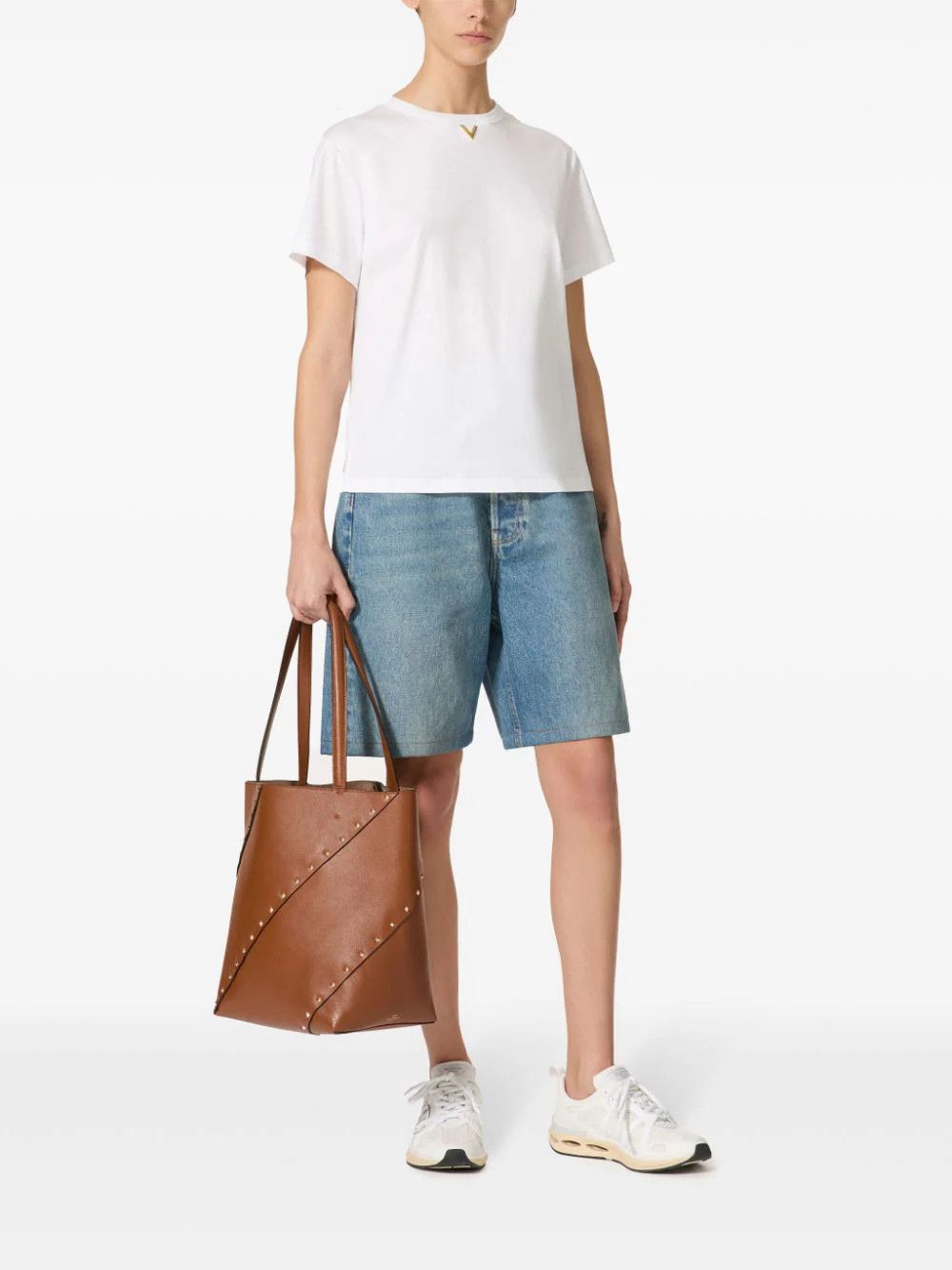 Valentino o1s22i1n0924 Con Stampa T-Shirt in White Size S / US 4 / IT 40 - 2 Thumbnail