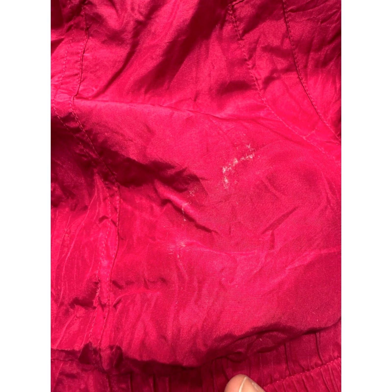 Vintage Rhoda Lynne Quilted Silk Bomber Jacket Womens L Magenta Quilted Gold Stud Embellishments All Season Vintage? Size L / US 10 / IT 46 - 3 Thumbnail