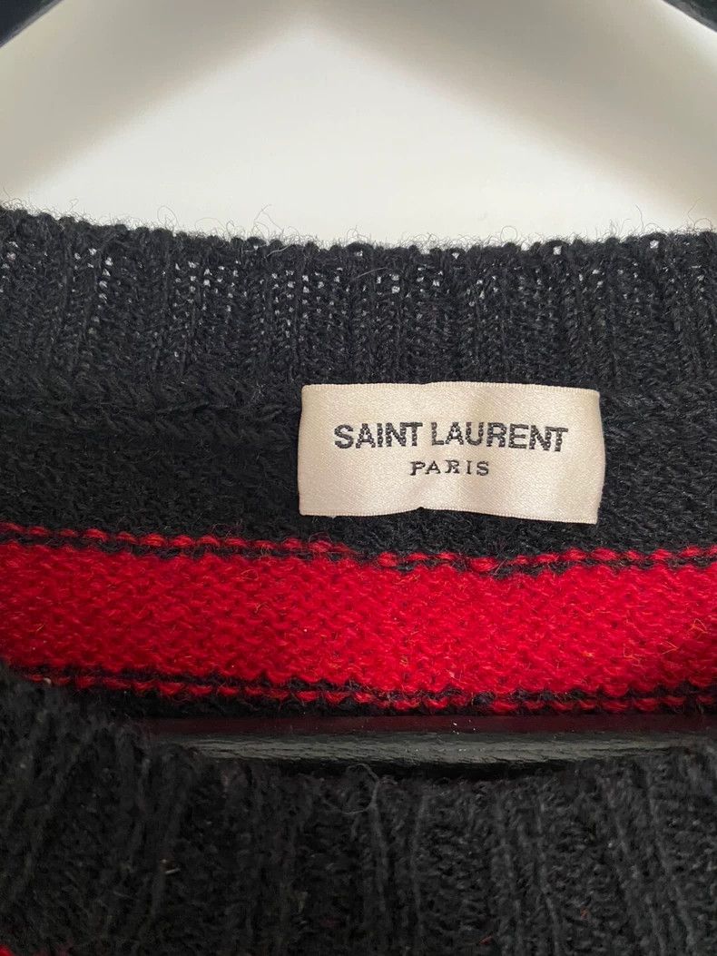 Saint Laurent Paris Saint Laurent Wool red and black stripes sweater 2504-Nexta Size US XL / EU 56 / 4 - 3 Thumbnail