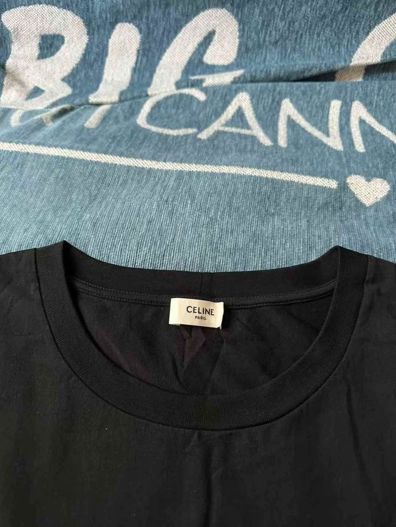 Celine Celine Black Logo Short Sleeve Shirt Size US S / EU 44-46 / 1 - 3 Thumbnail