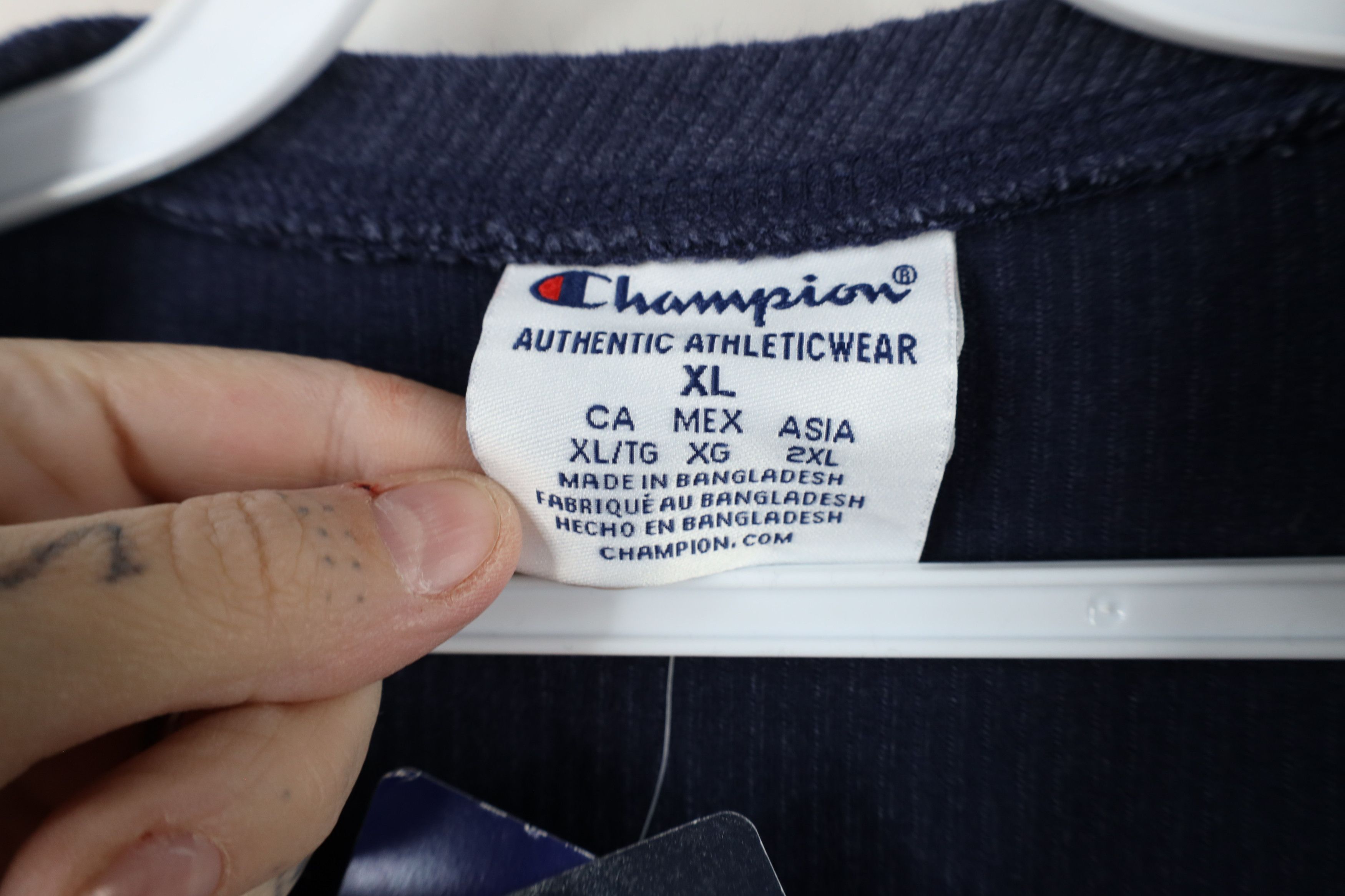 Champion × Vintage Deadstock Vintage Champion University Ribbed Knit T-Shirt Size US XL / EU 56 / 4 - 9 Thumbnail