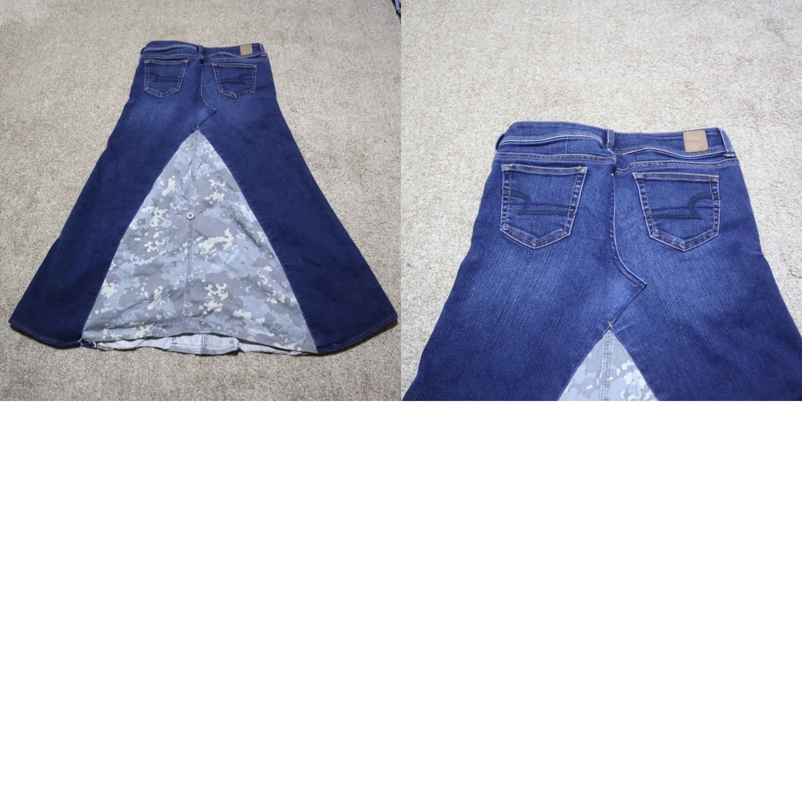 American Eagle Outfitters VINTAGE American Eagle Outfitters Skirt Jeans Regular Blue Denim Stretch Boot Cut Women's 6 Size 28" / US 6 / IT 42 - 8 Thumbnail